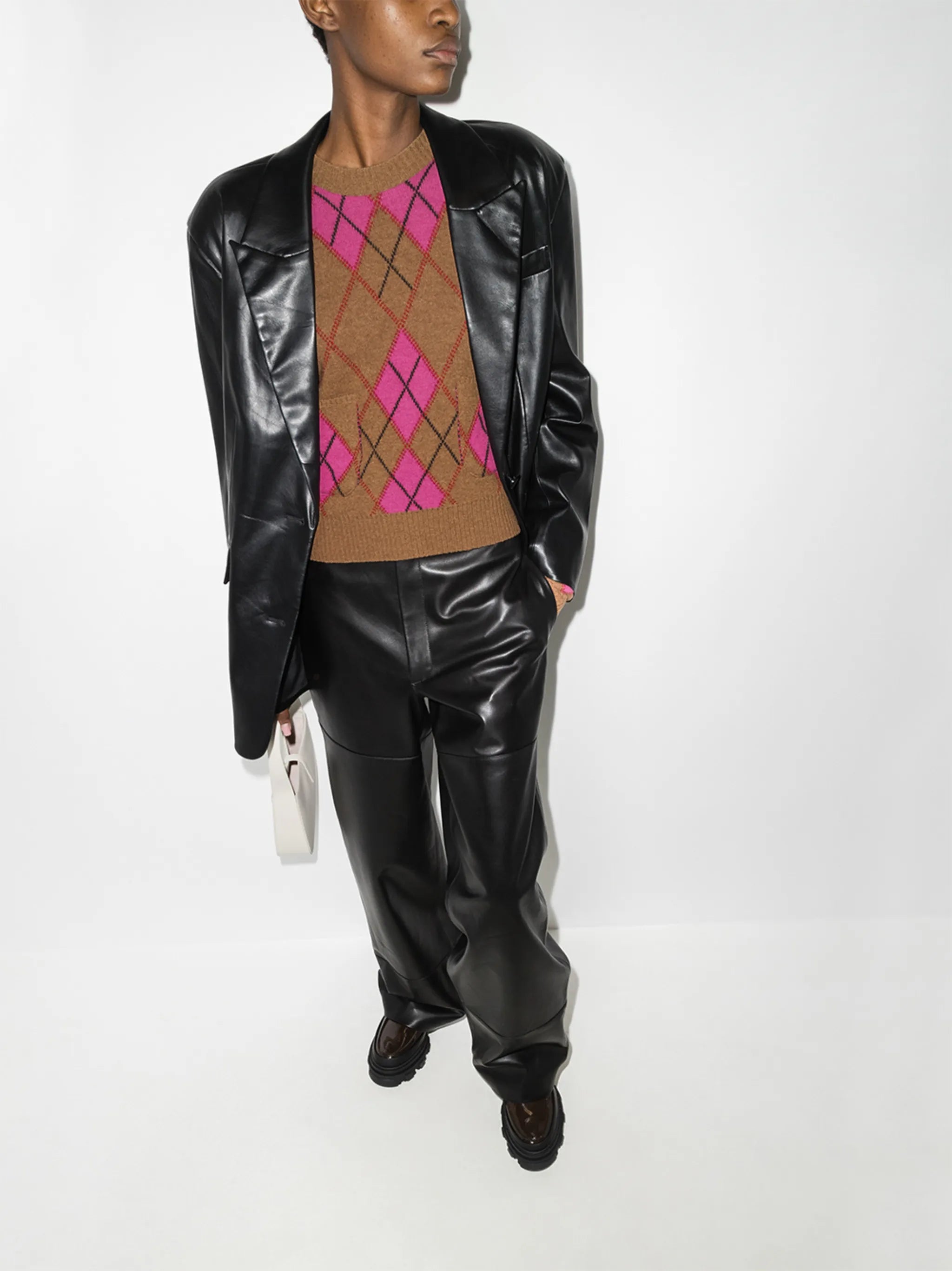 harlequin pattern jumper