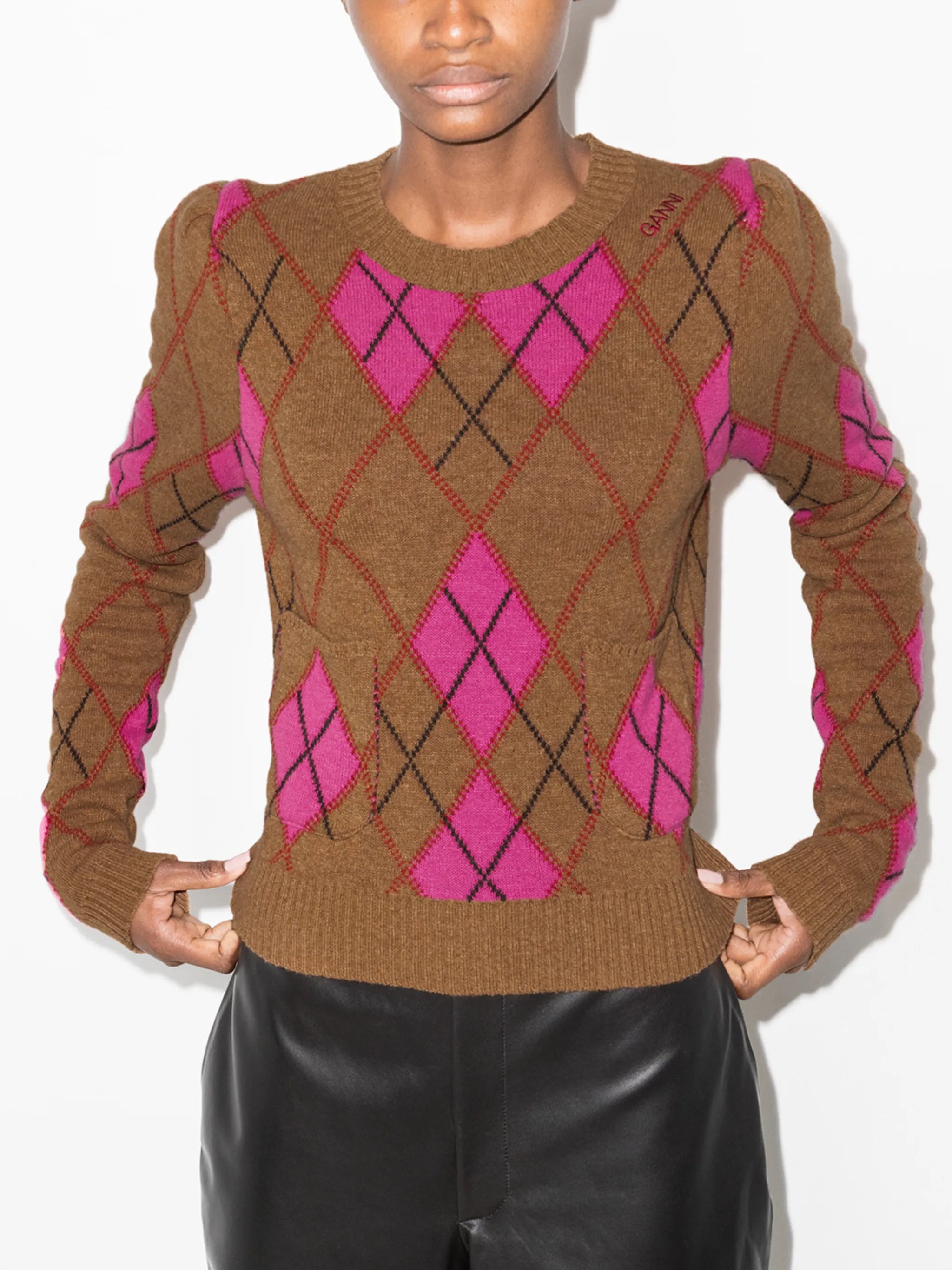 harlequin pattern jumper
