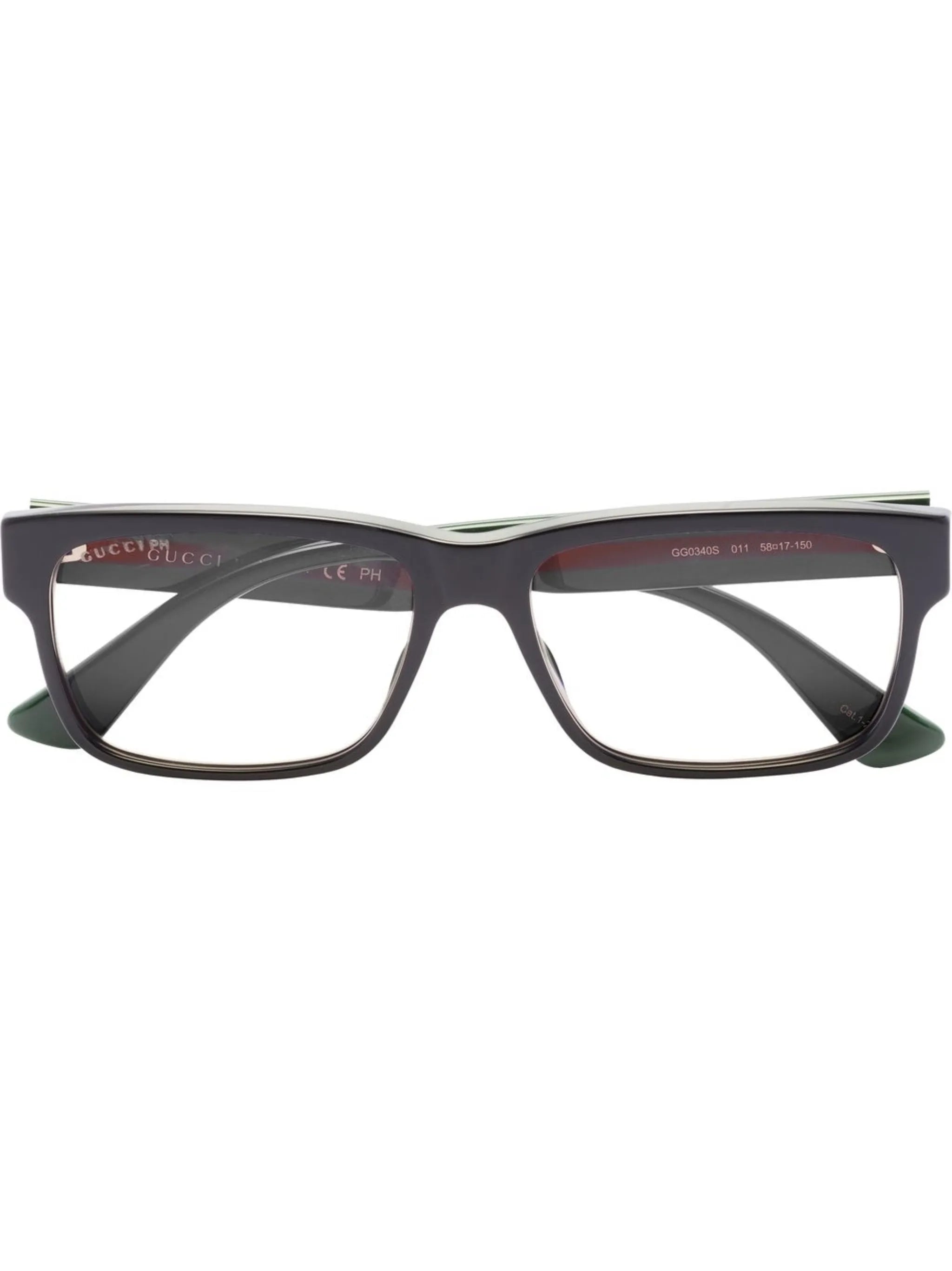 rectangular-frame glasses