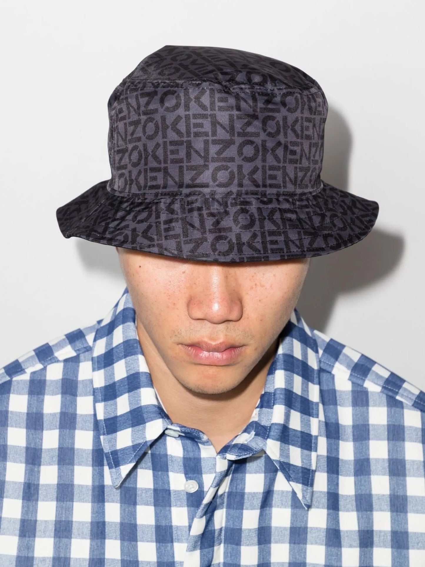 logo-print bucket hat