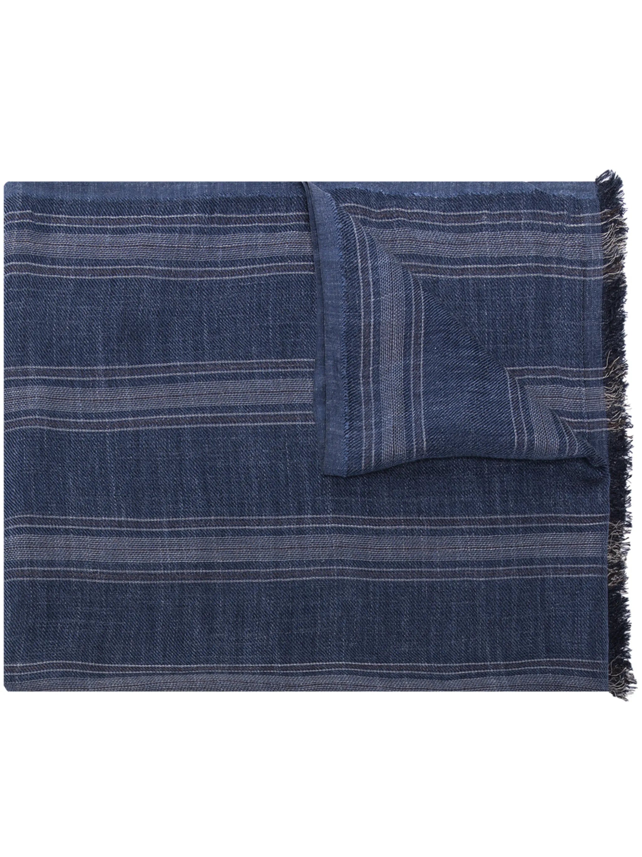 striped silk-blend scarf