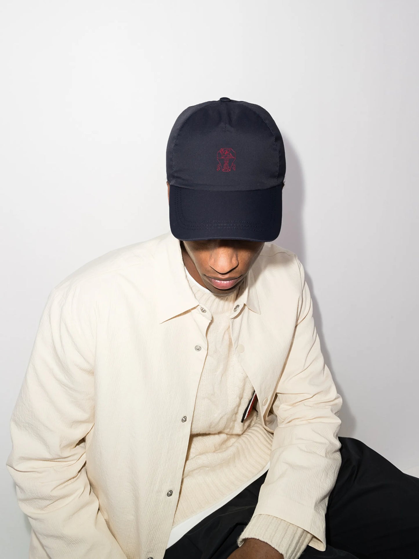 embroidered-logo baseball cap