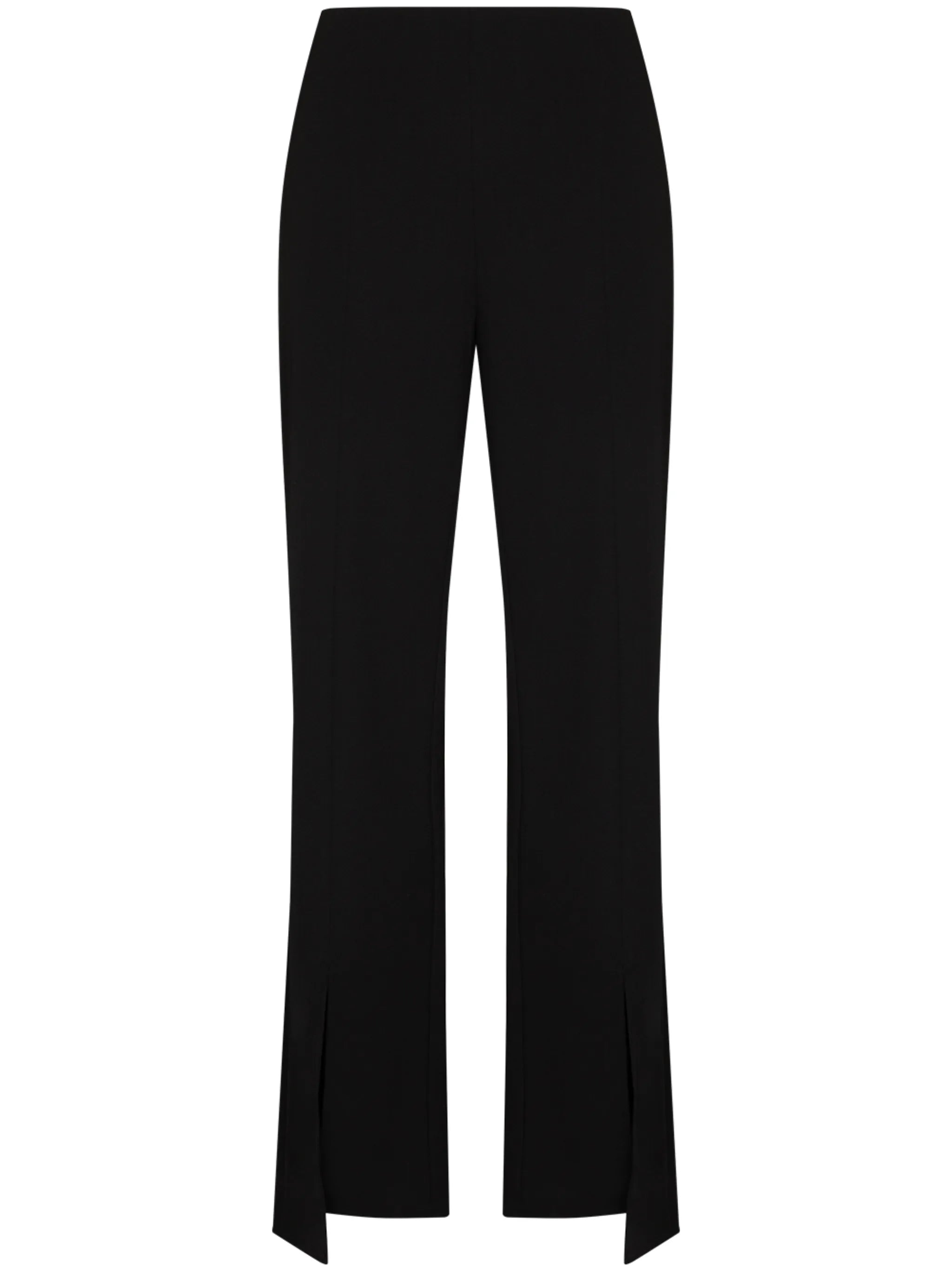 asymmetric hem high-waisted trousers