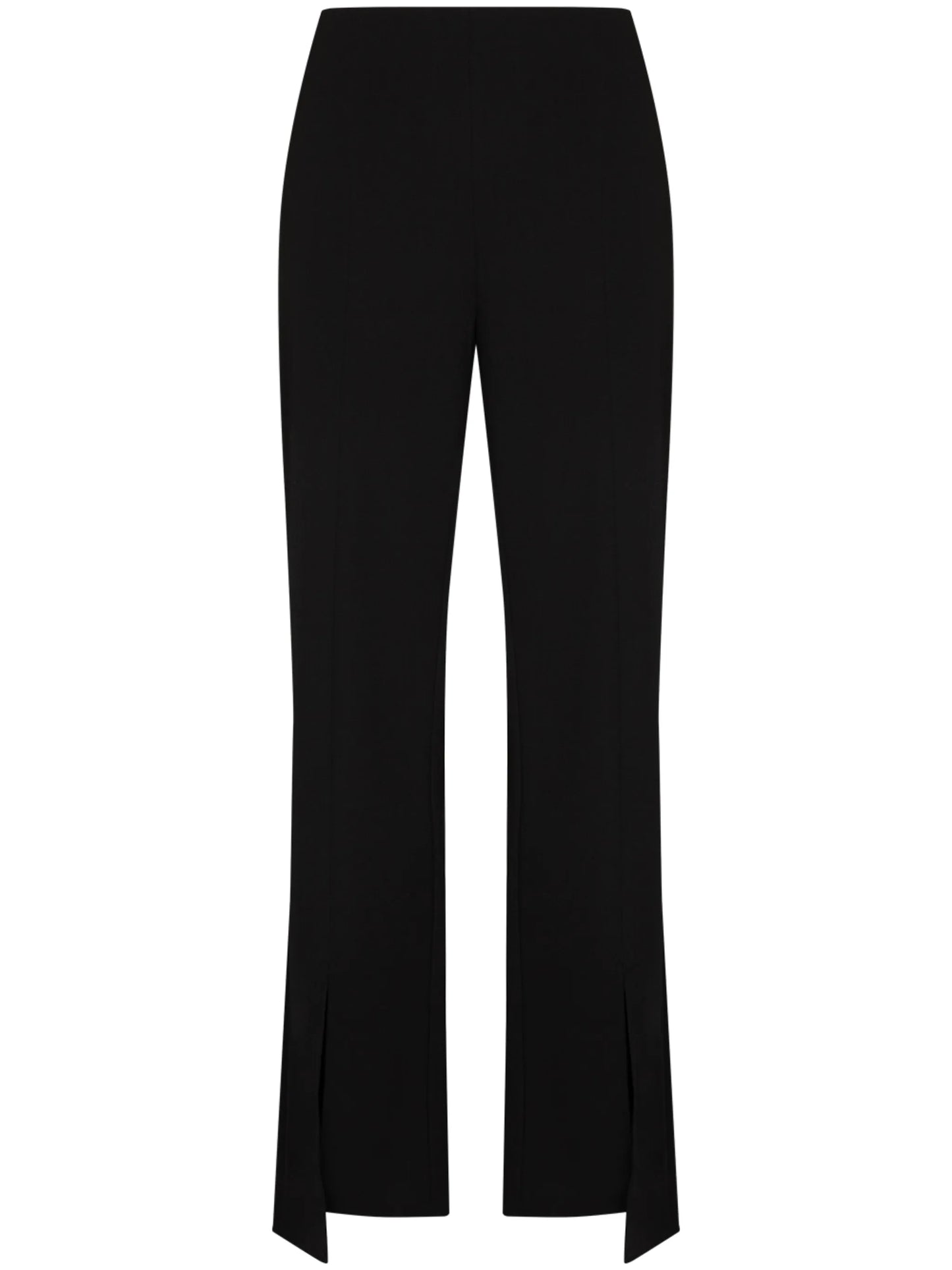 asymmetric hem high-waisted trousers
