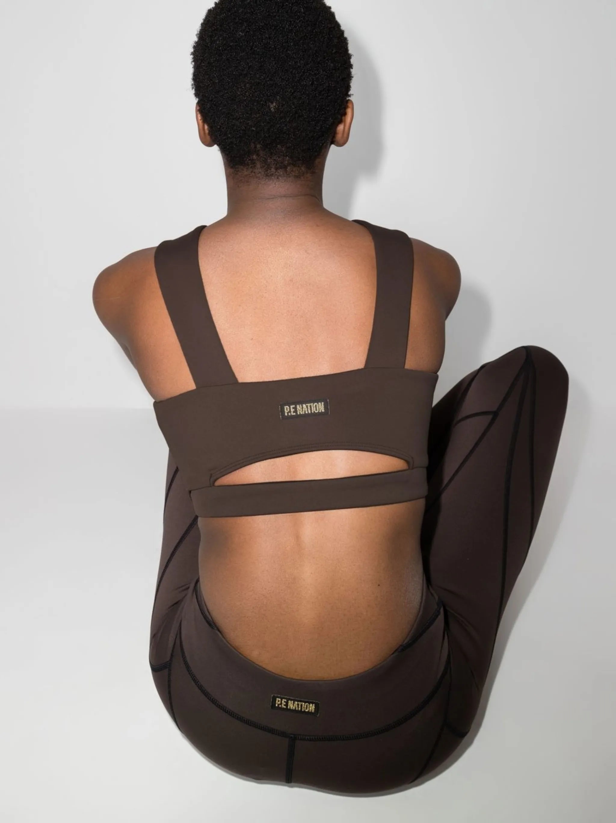 Throwback cutout sports bra