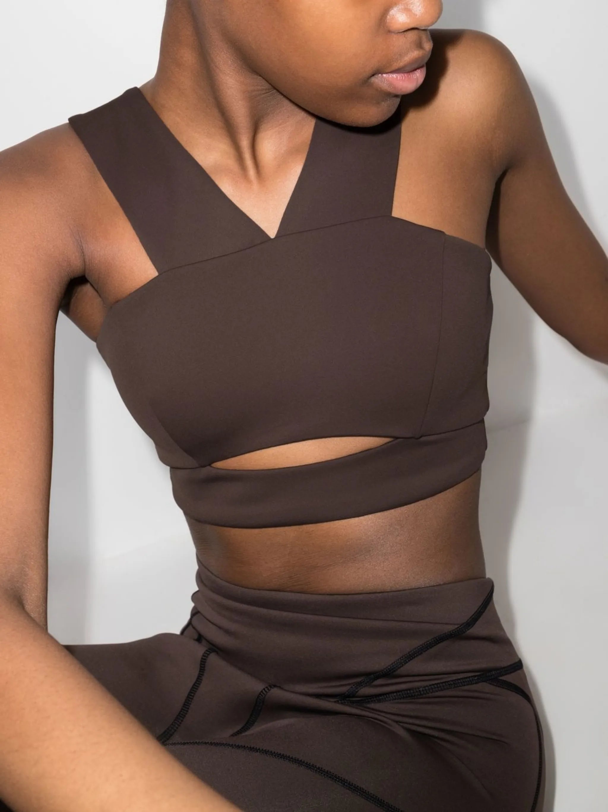 Throwback cutout sports bra