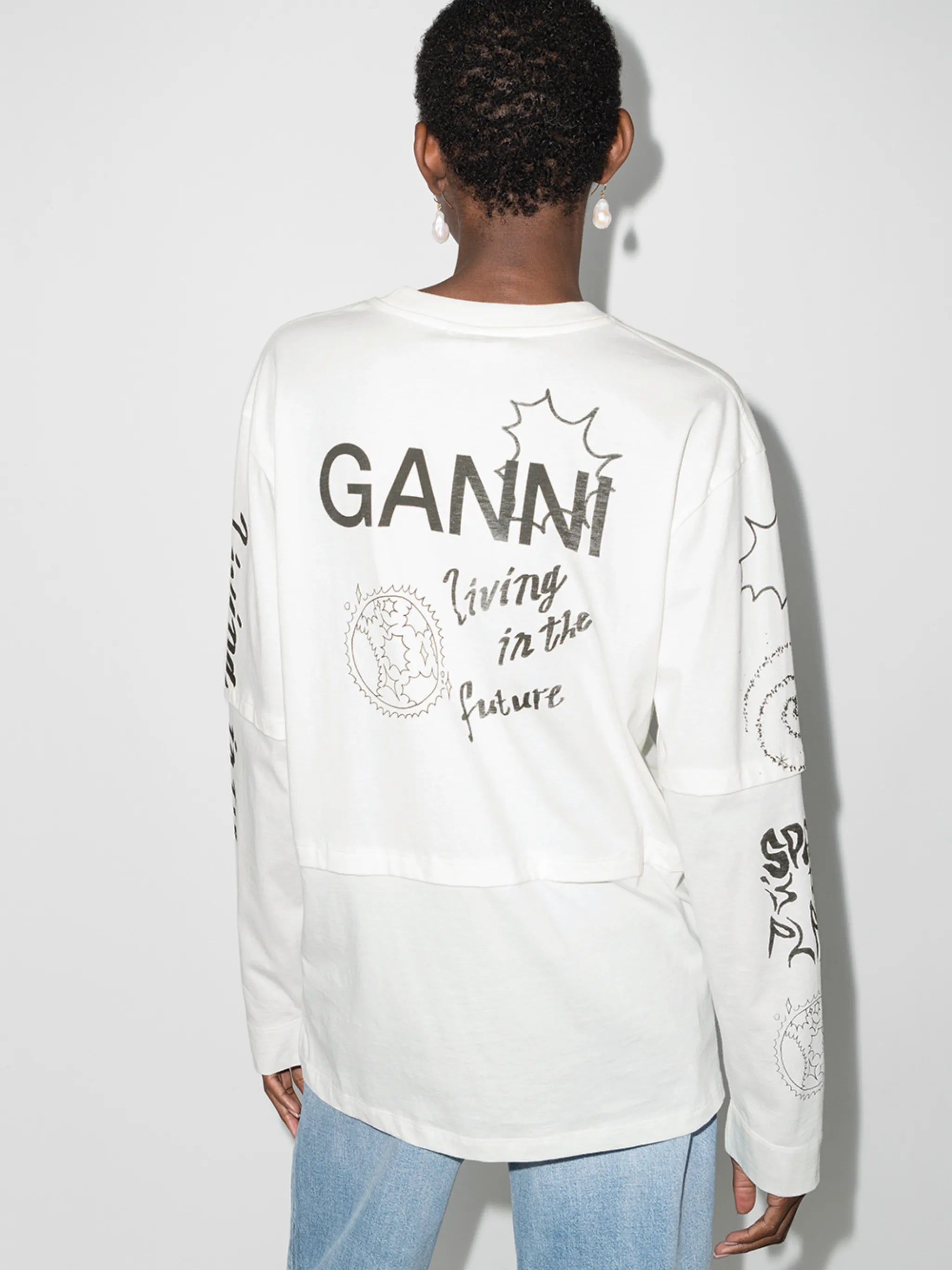 Space graphic-print T-shirt
