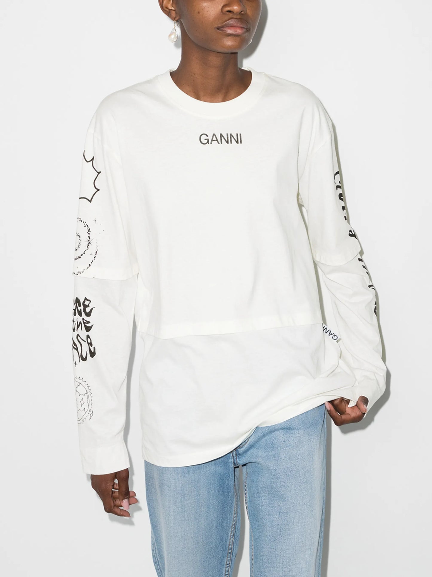 Space graphic-print T-shirt