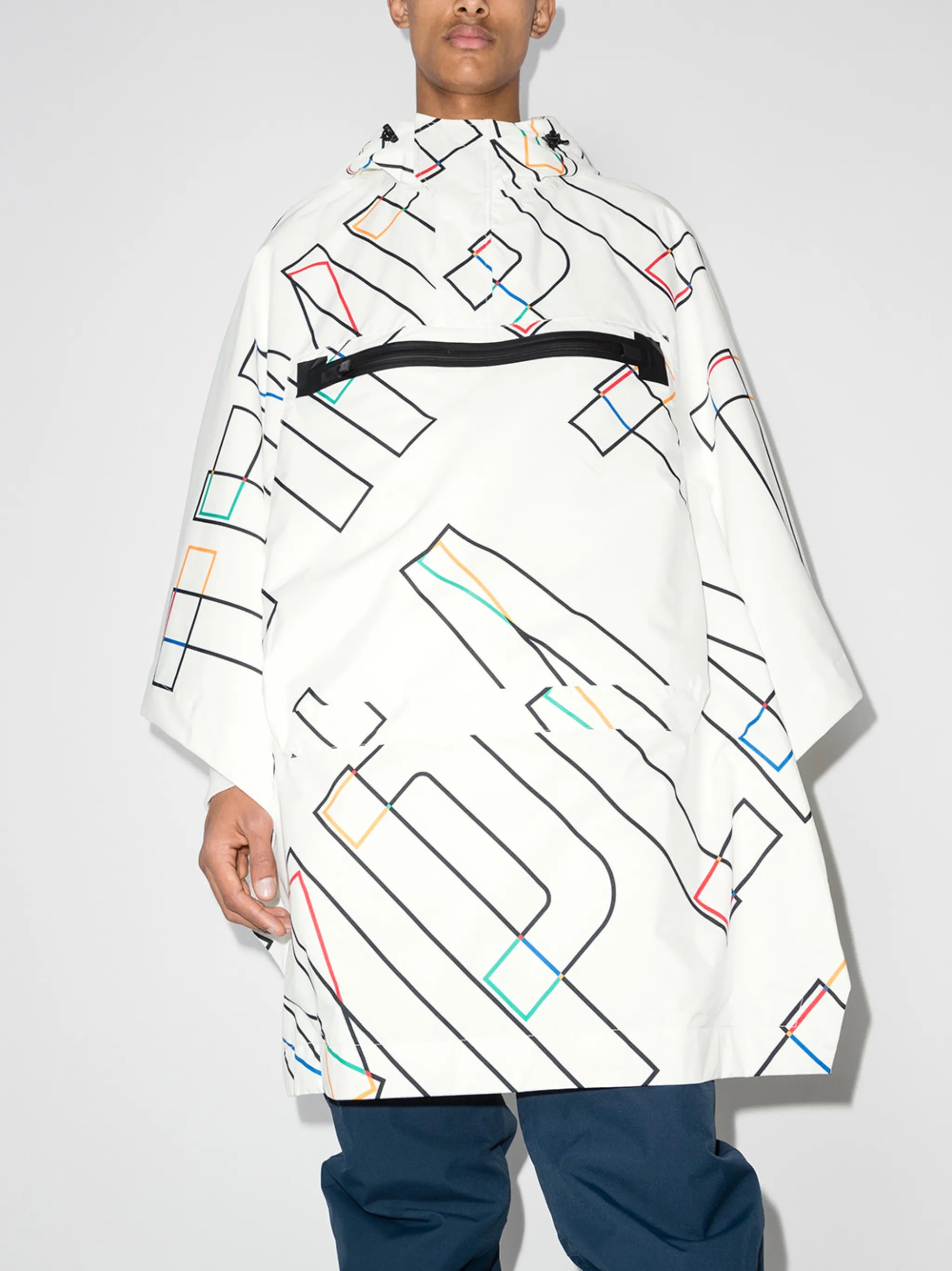 x Olympics logo-print hooded poncho