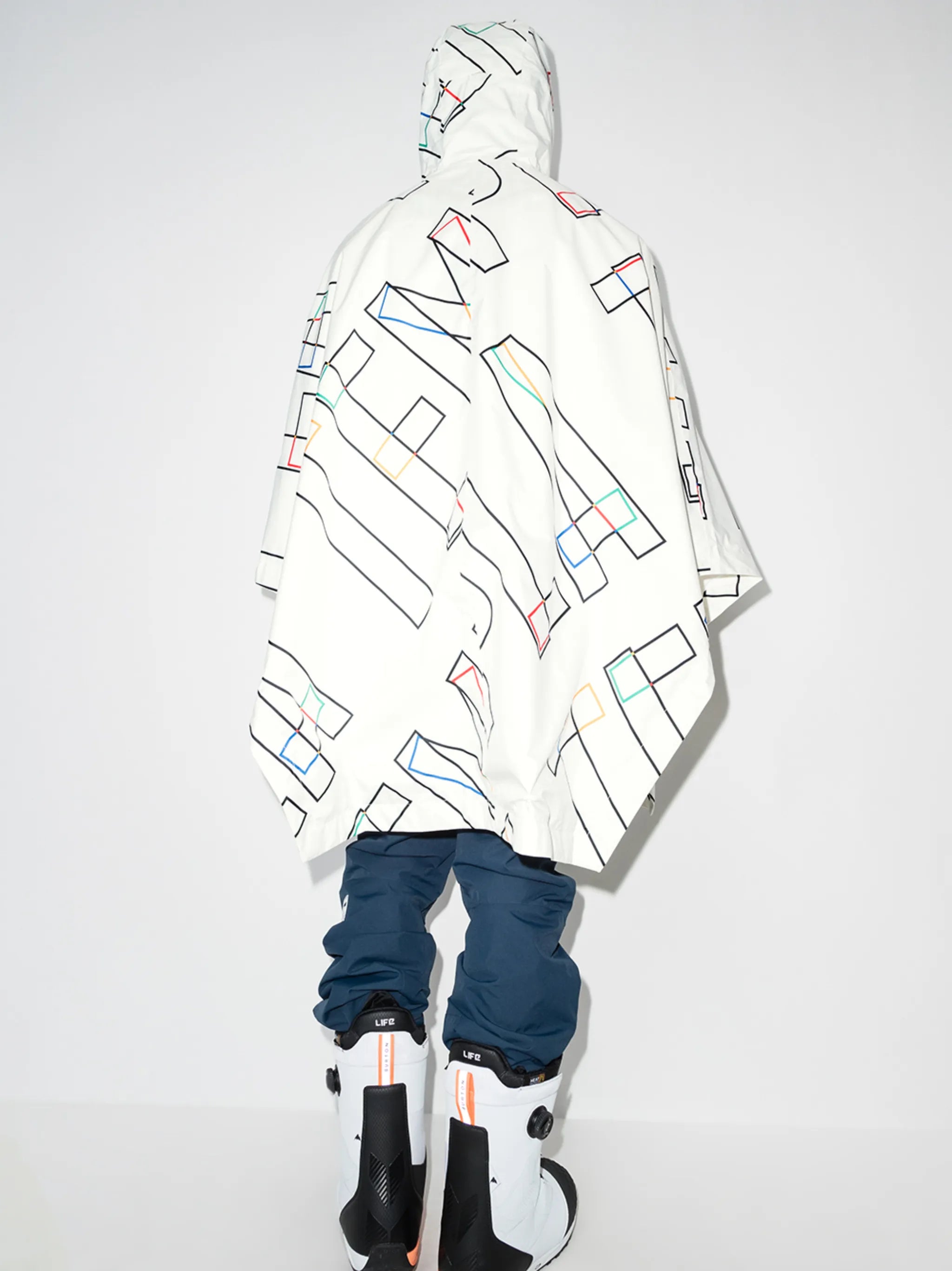 x Olympics logo-print hooded poncho