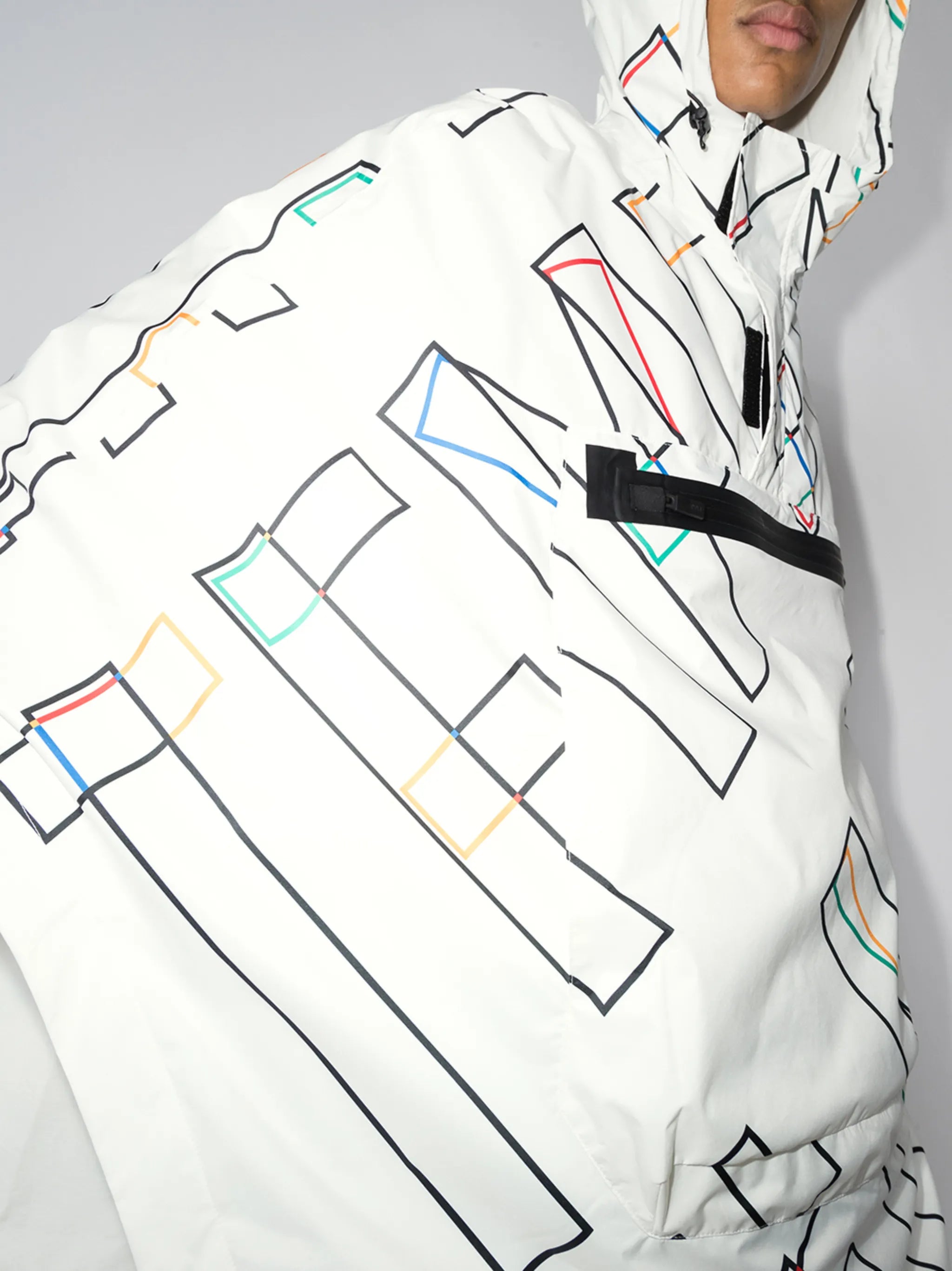 x Olympics logo-print hooded poncho