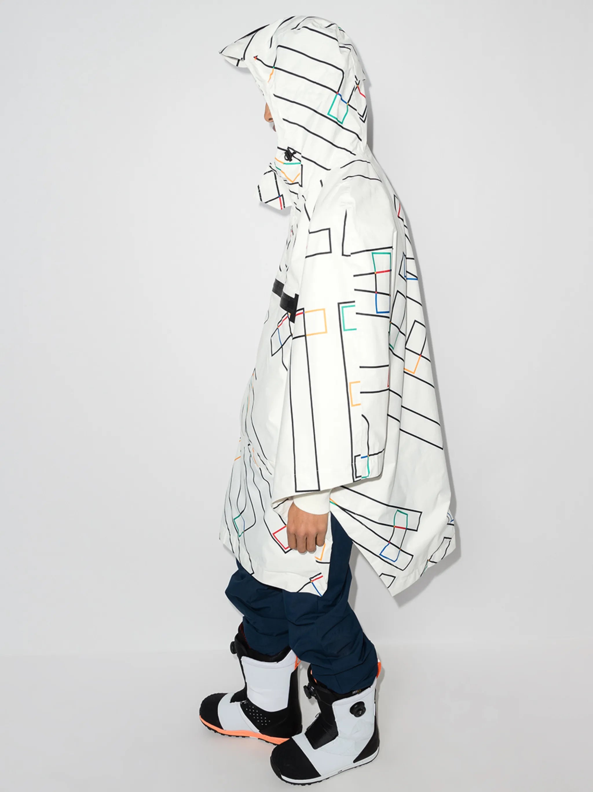x Olympics logo-print hooded poncho