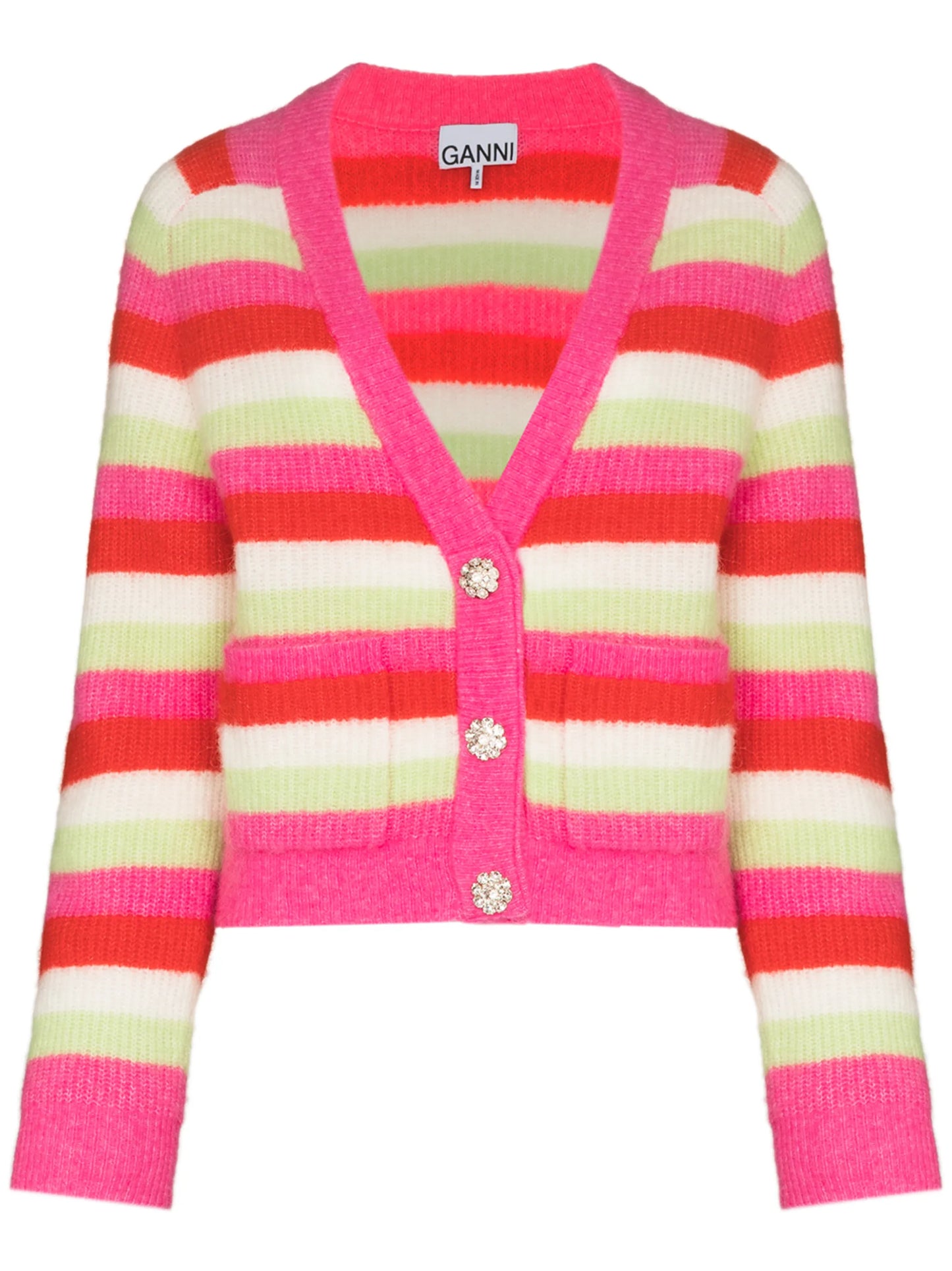 striped knitted cardigan