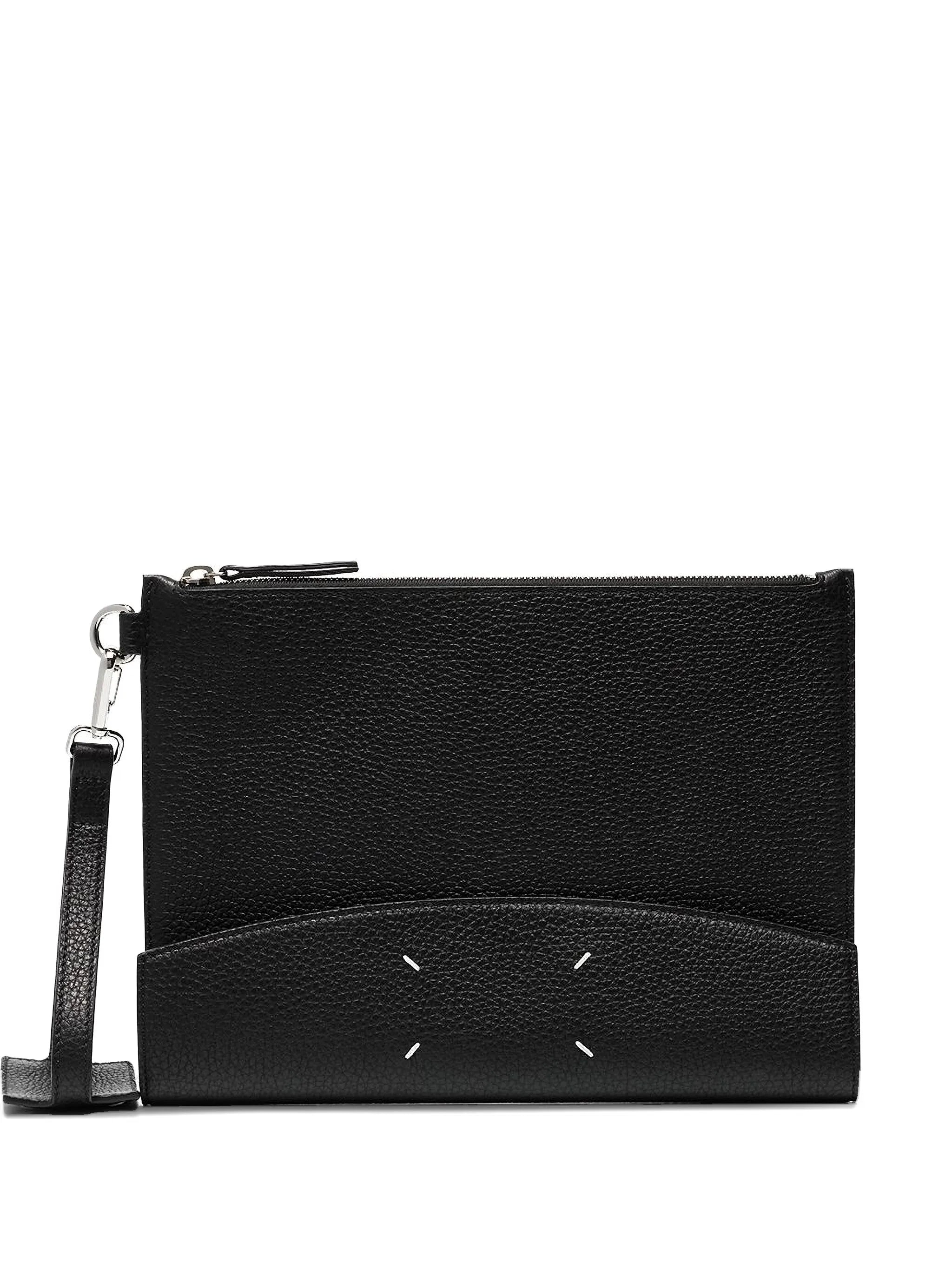 four-stitch zipped pouch