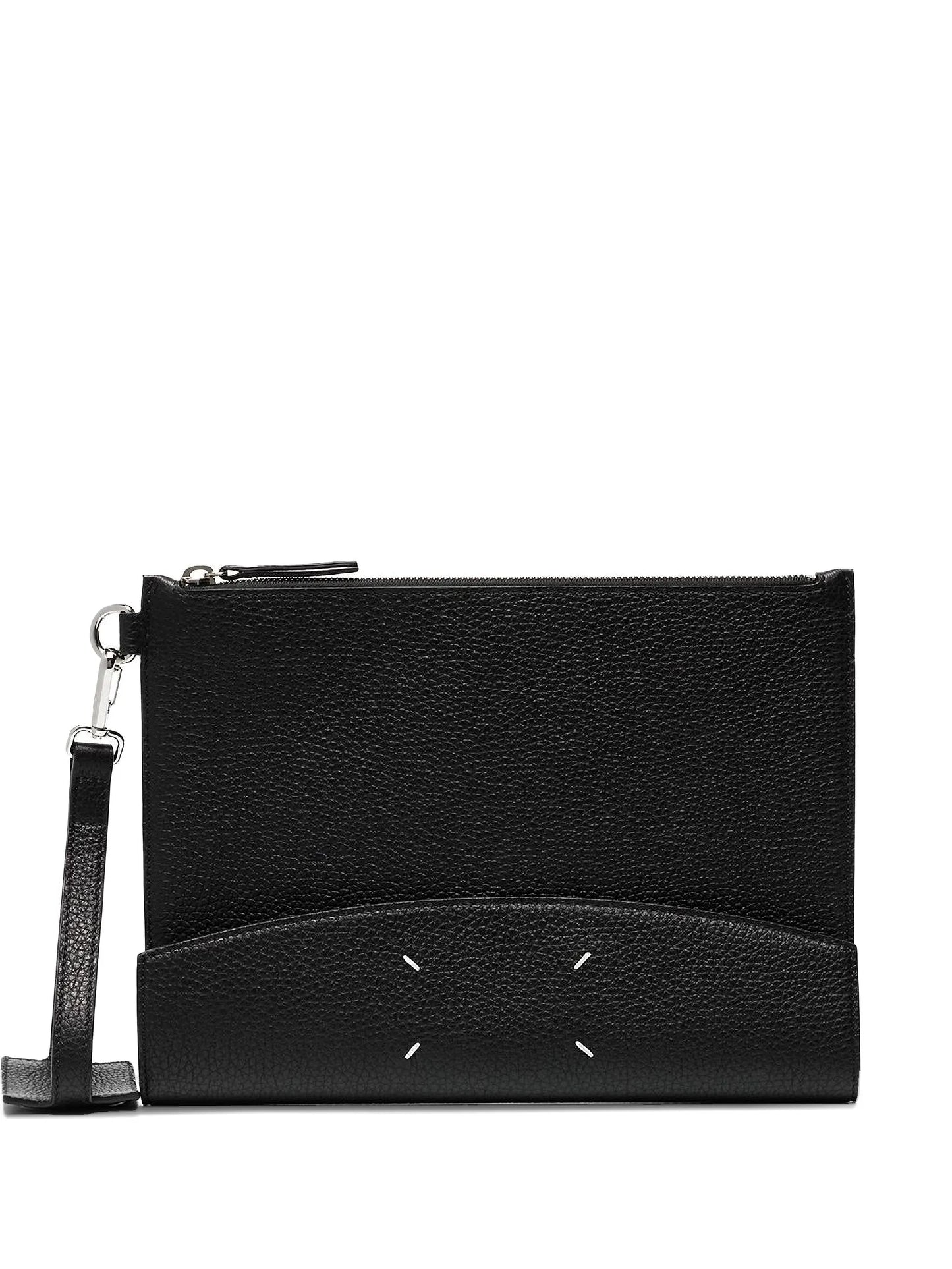 four-stitch zipped pouch