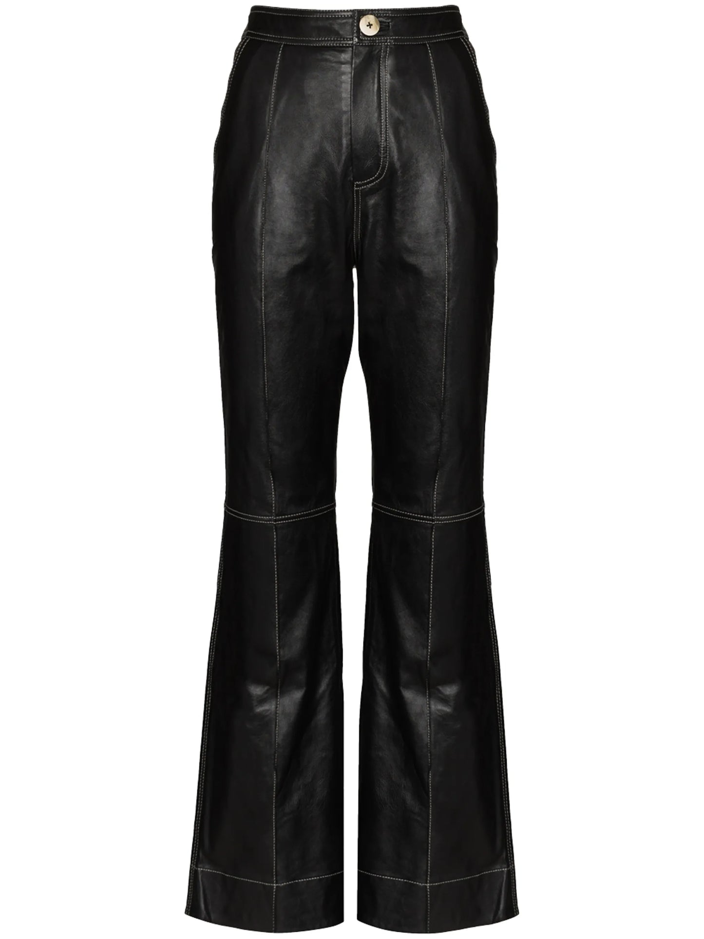 high-rise bootcut trousers