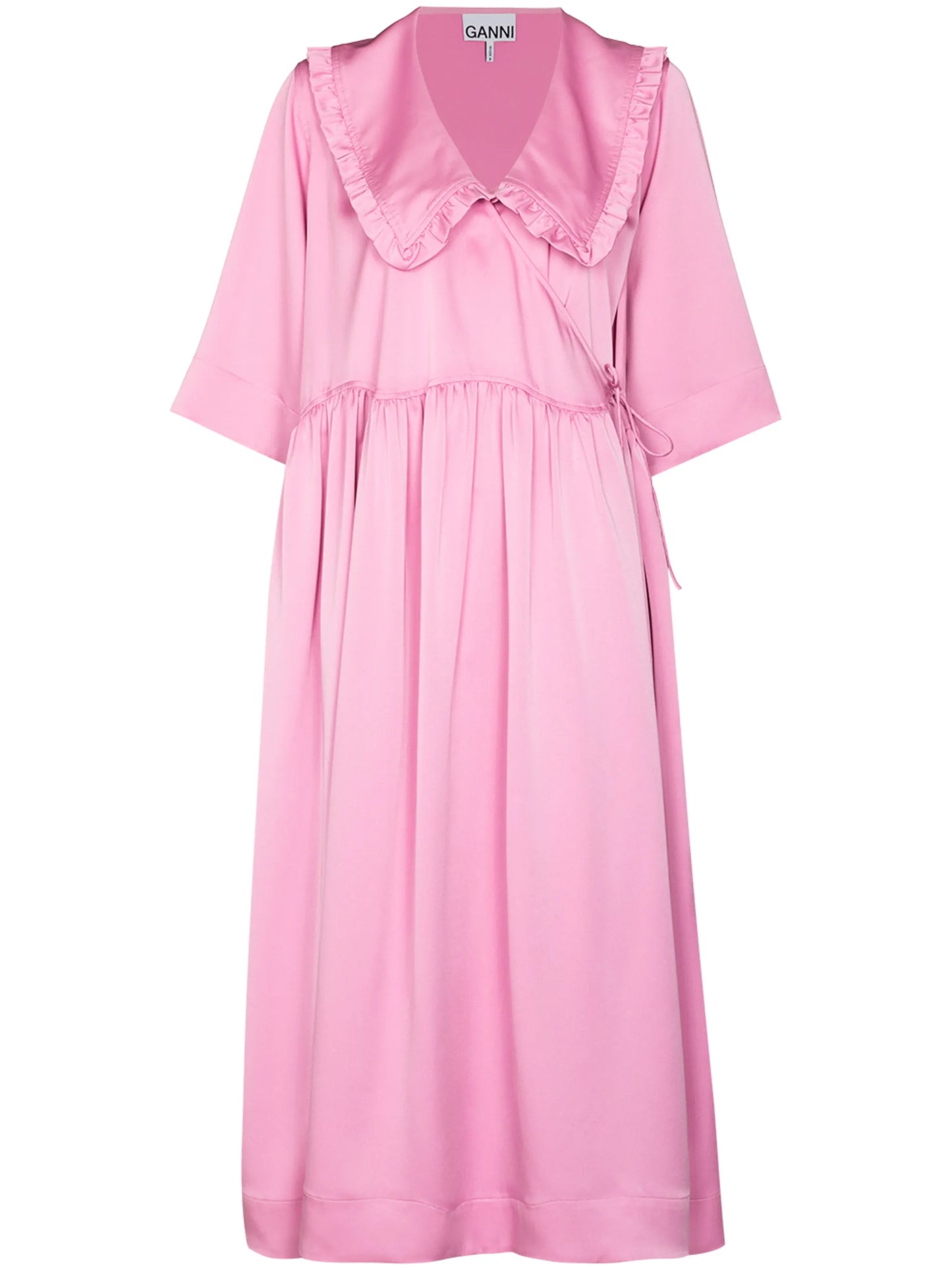 large Peter Pan collar midi dress