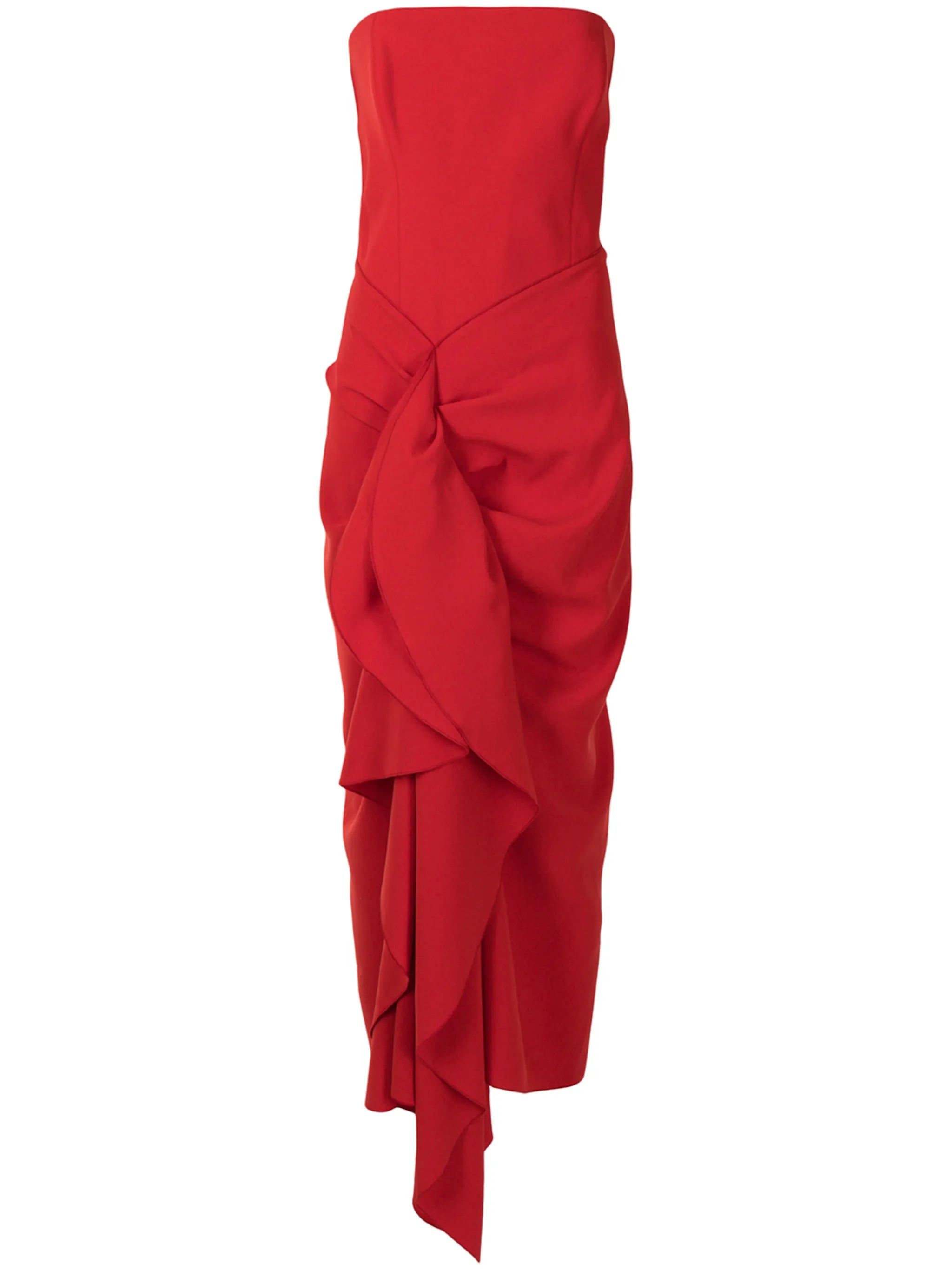 Thalia drape-detail strapless dress