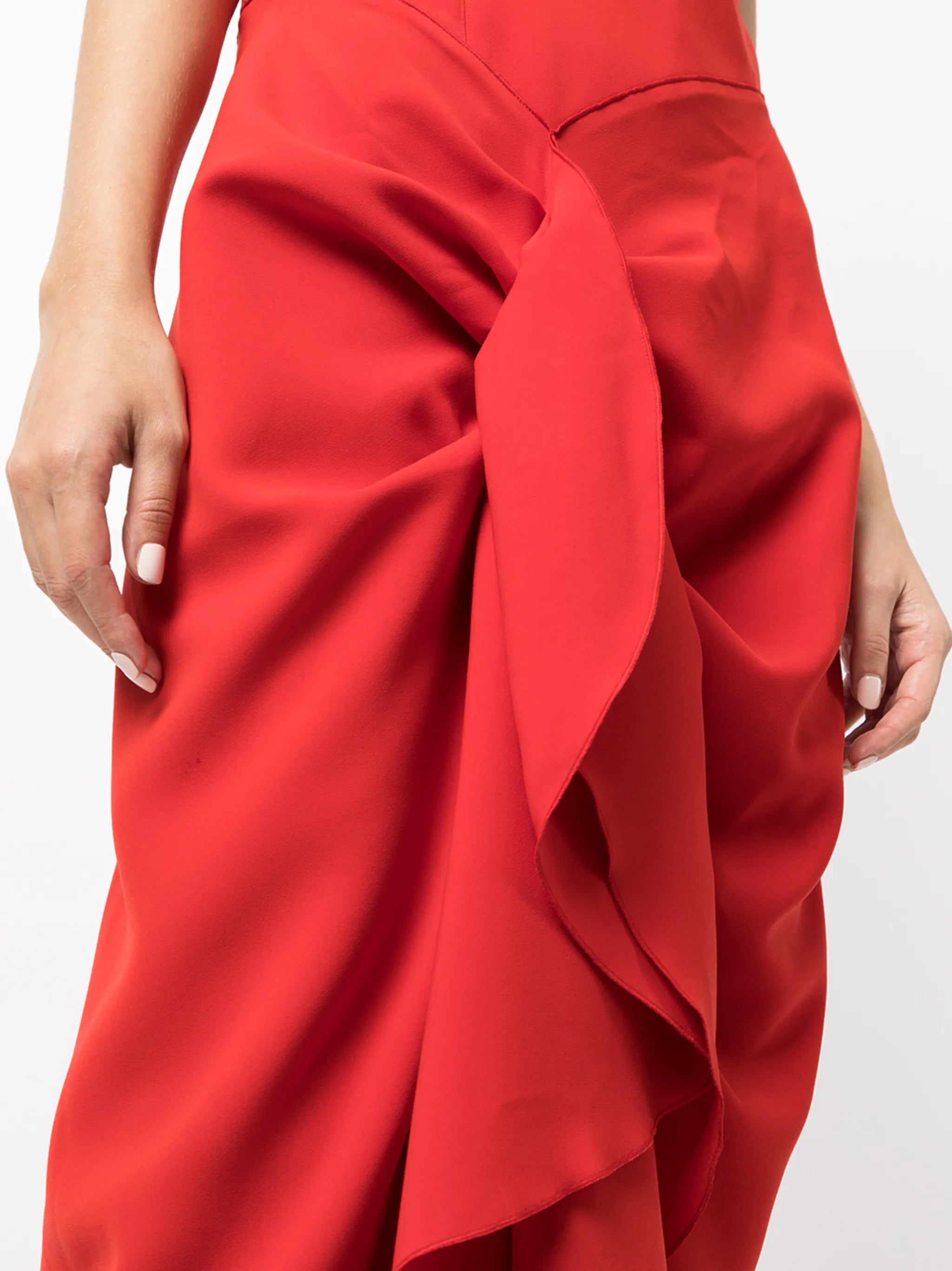 Thalia drape-detail strapless dress
