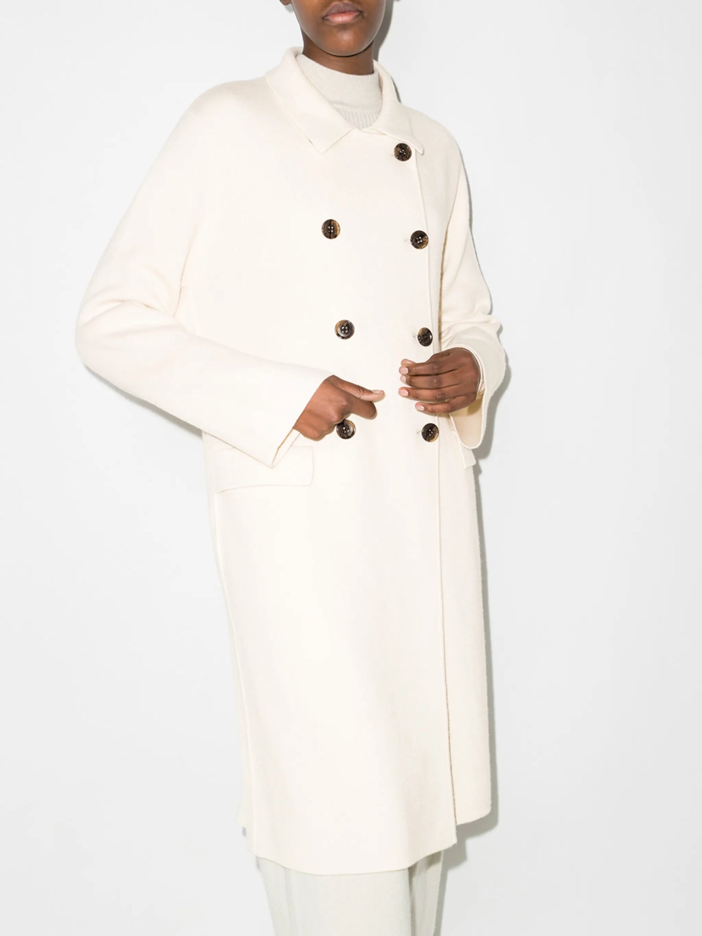 Edith double-breasted cashmere coat