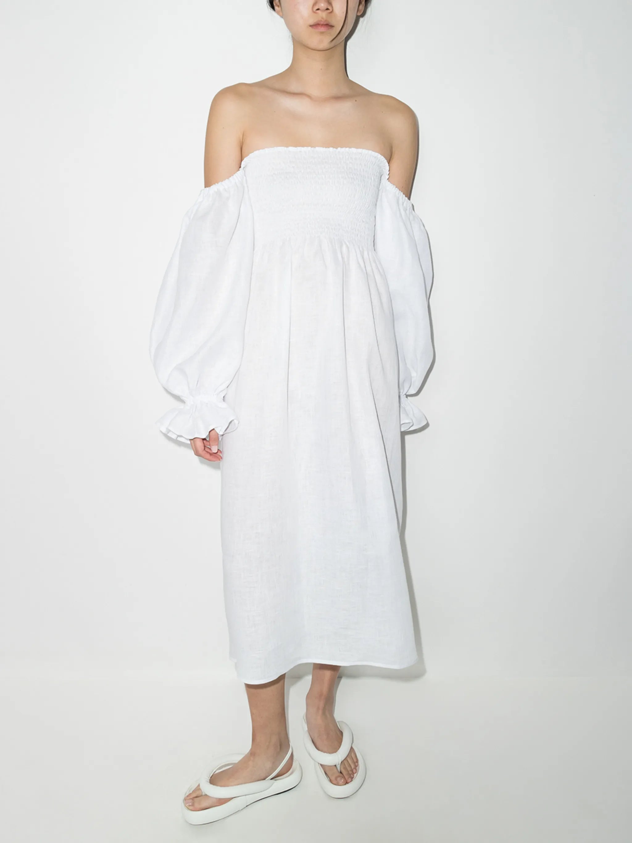 Atlanta linen midi dress