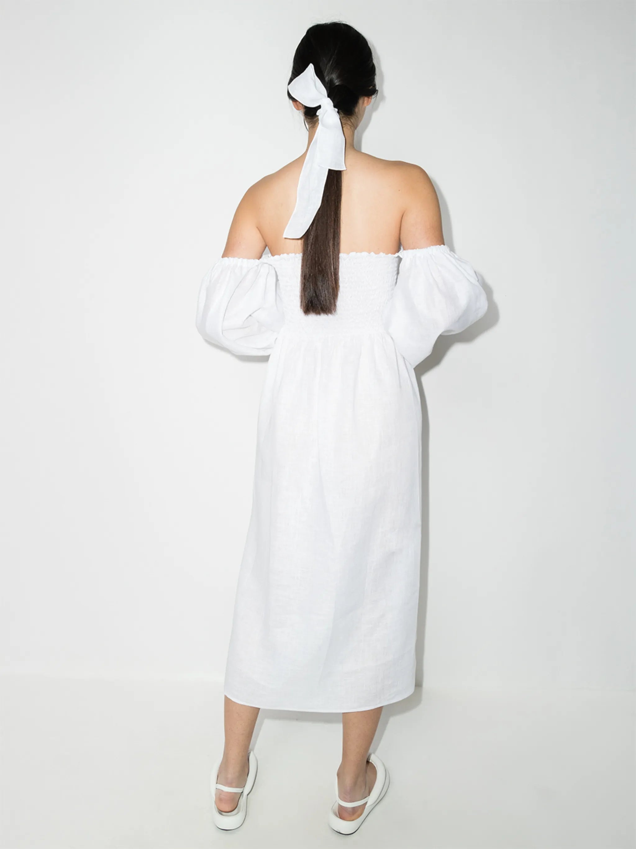 Atlanta linen midi dress
