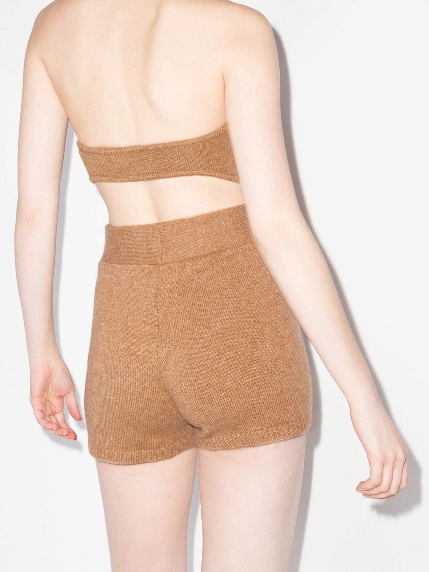 Winnie high-waisted knitted shorts