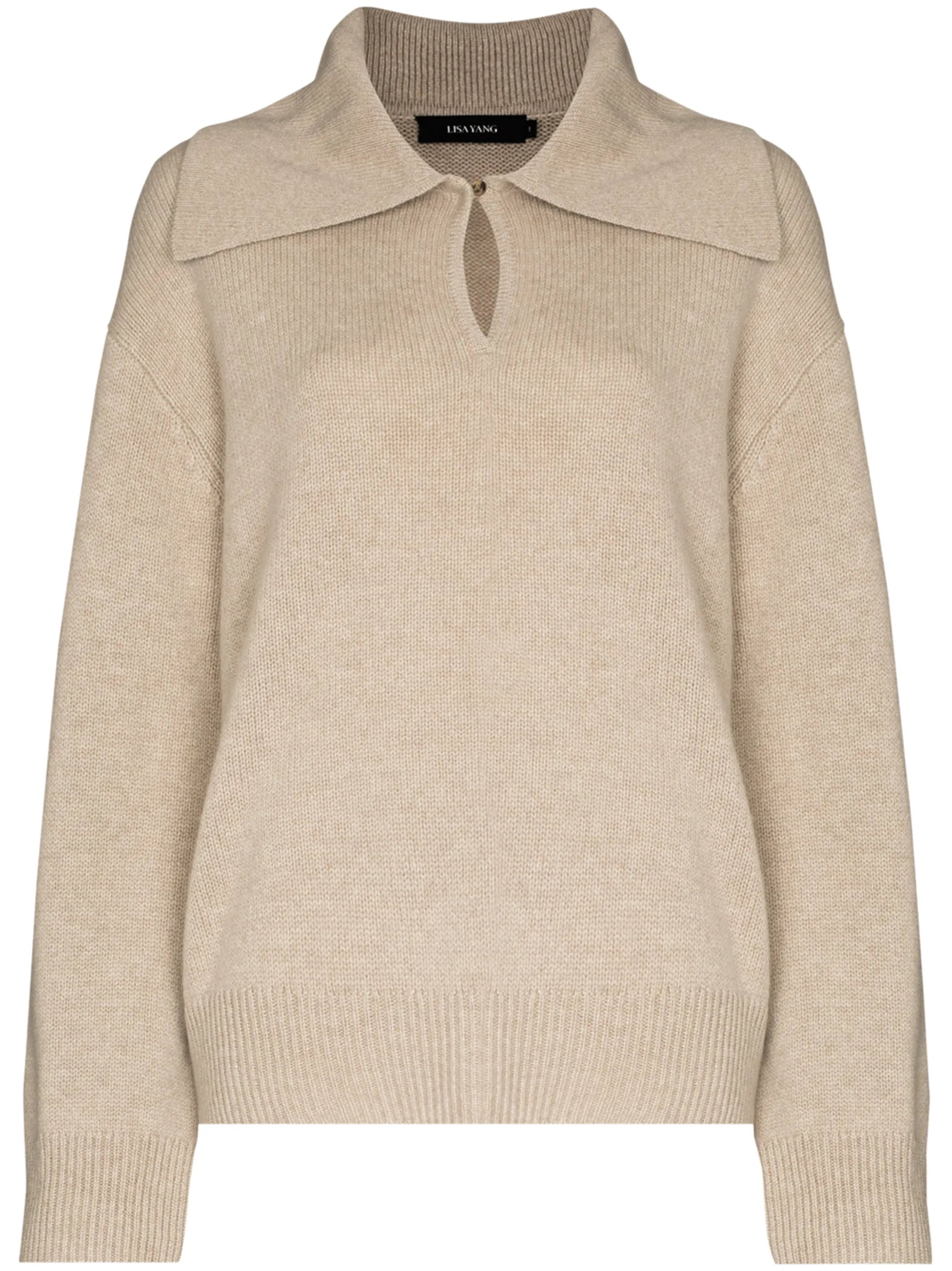 Dorothy wide-collar jumper