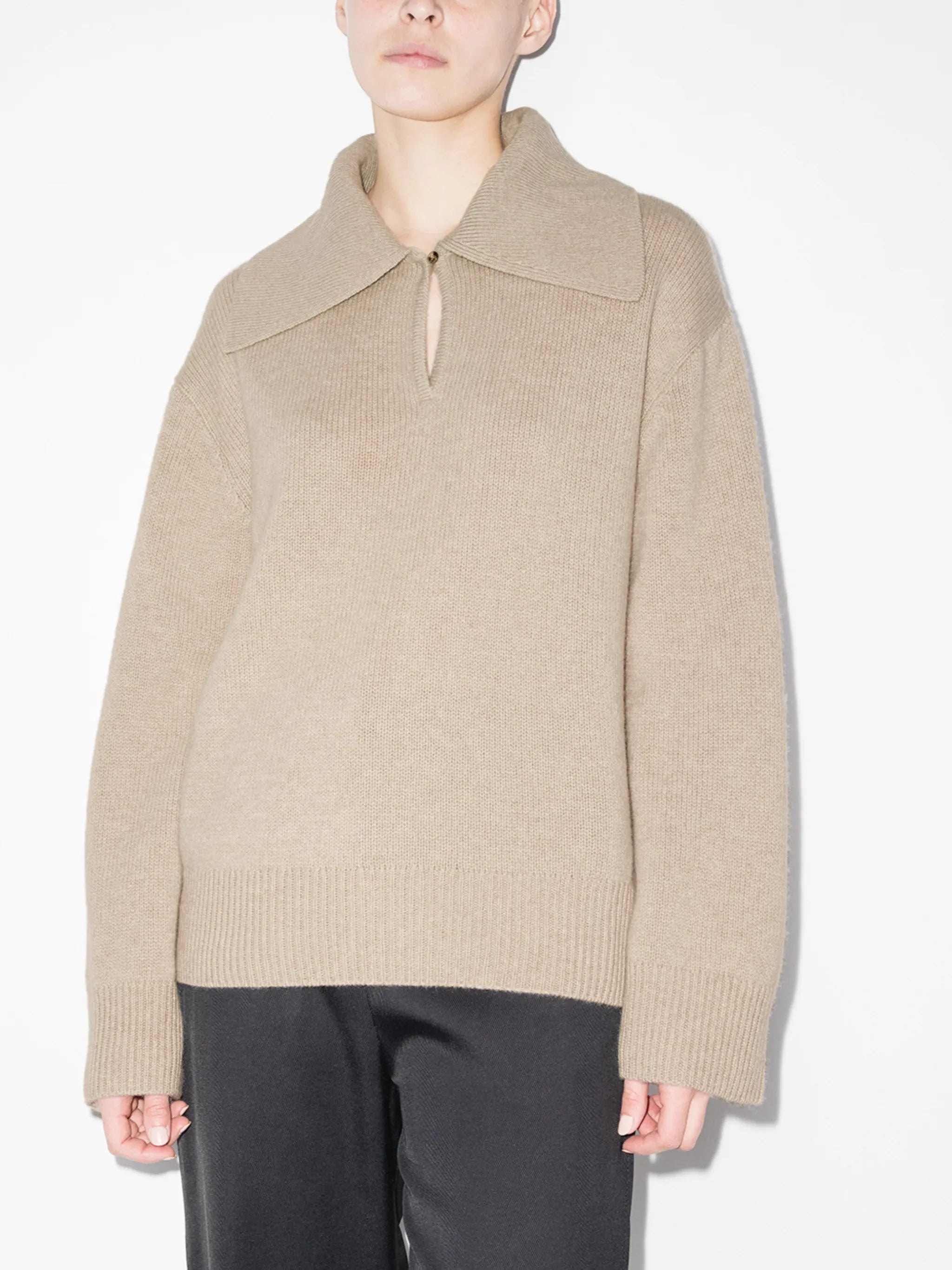 Dorothy wide-collar jumper