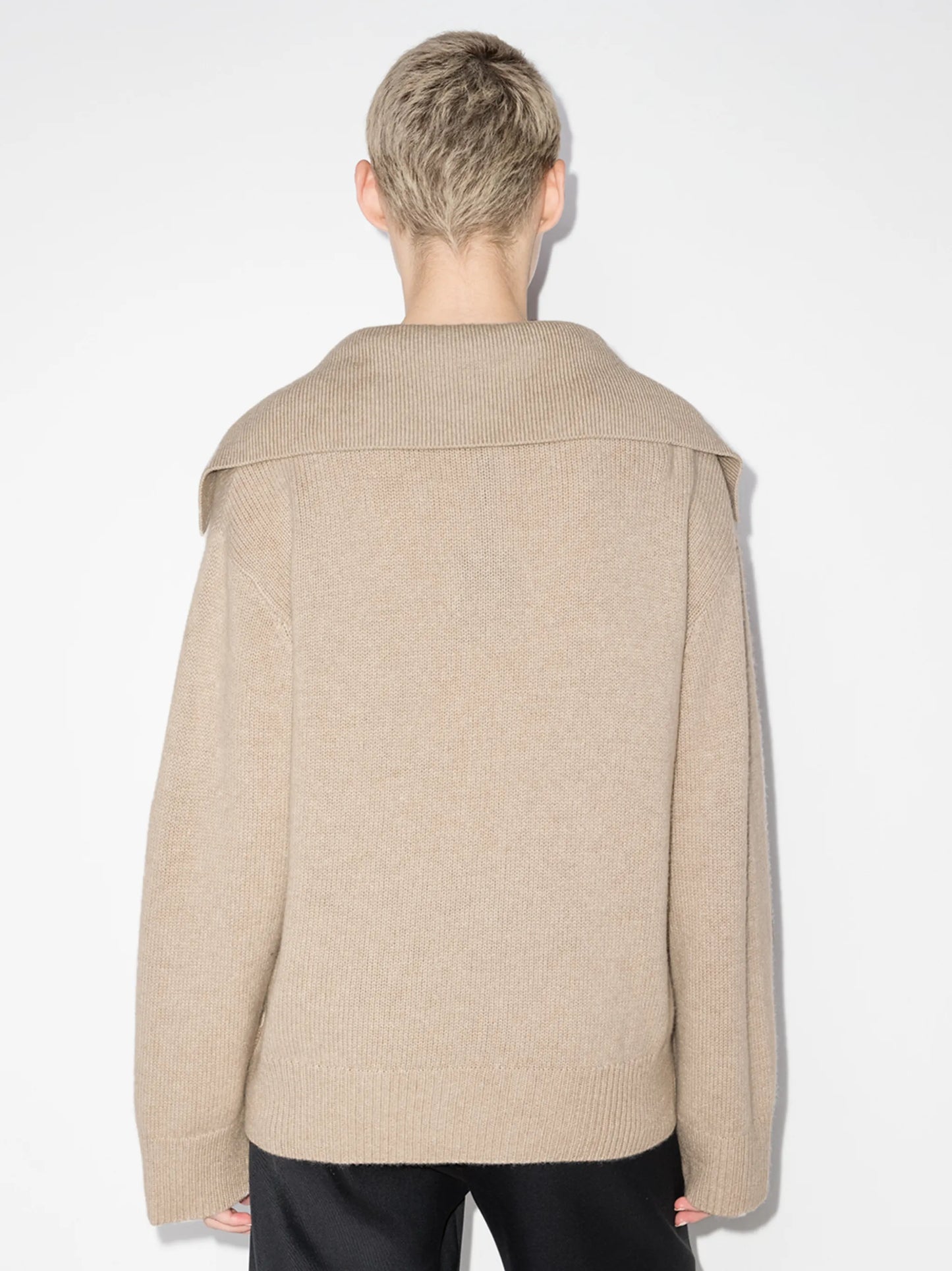Dorothy wide-collar jumper