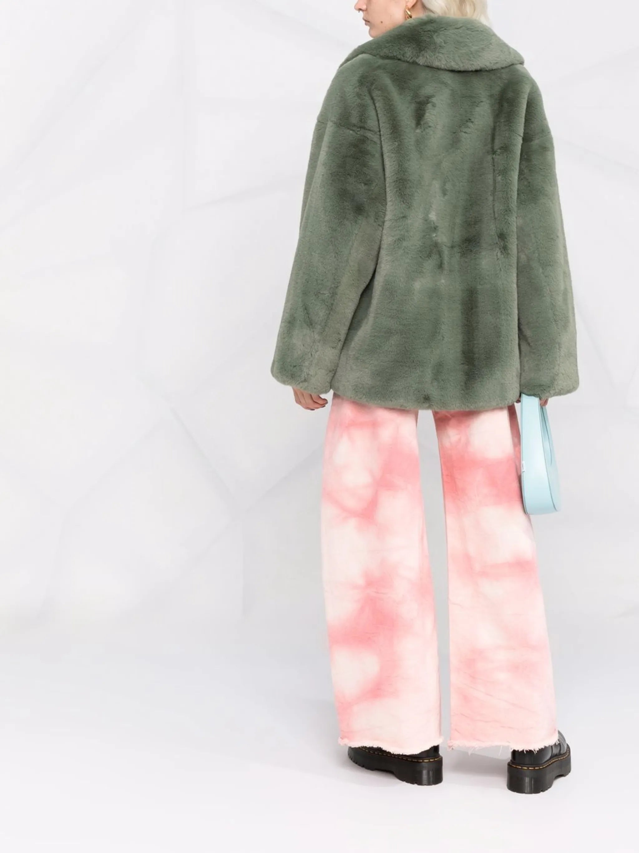 Savannah notched-lapels faux-fur coat