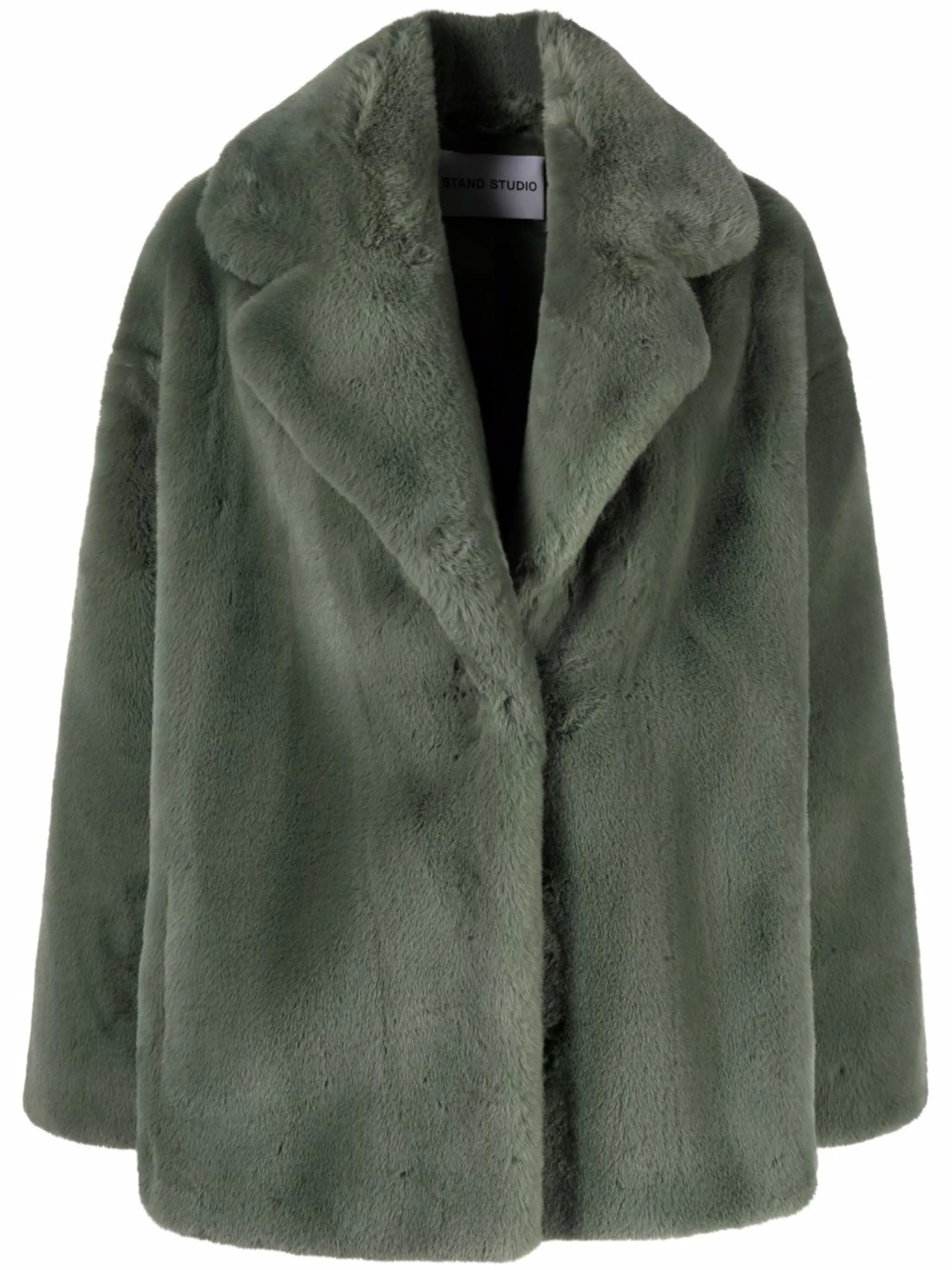 Savannah notched-lapels faux-fur coat