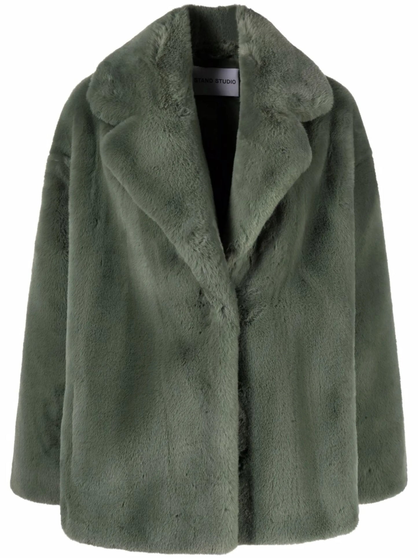 Savannah notched-lapels faux-fur coat