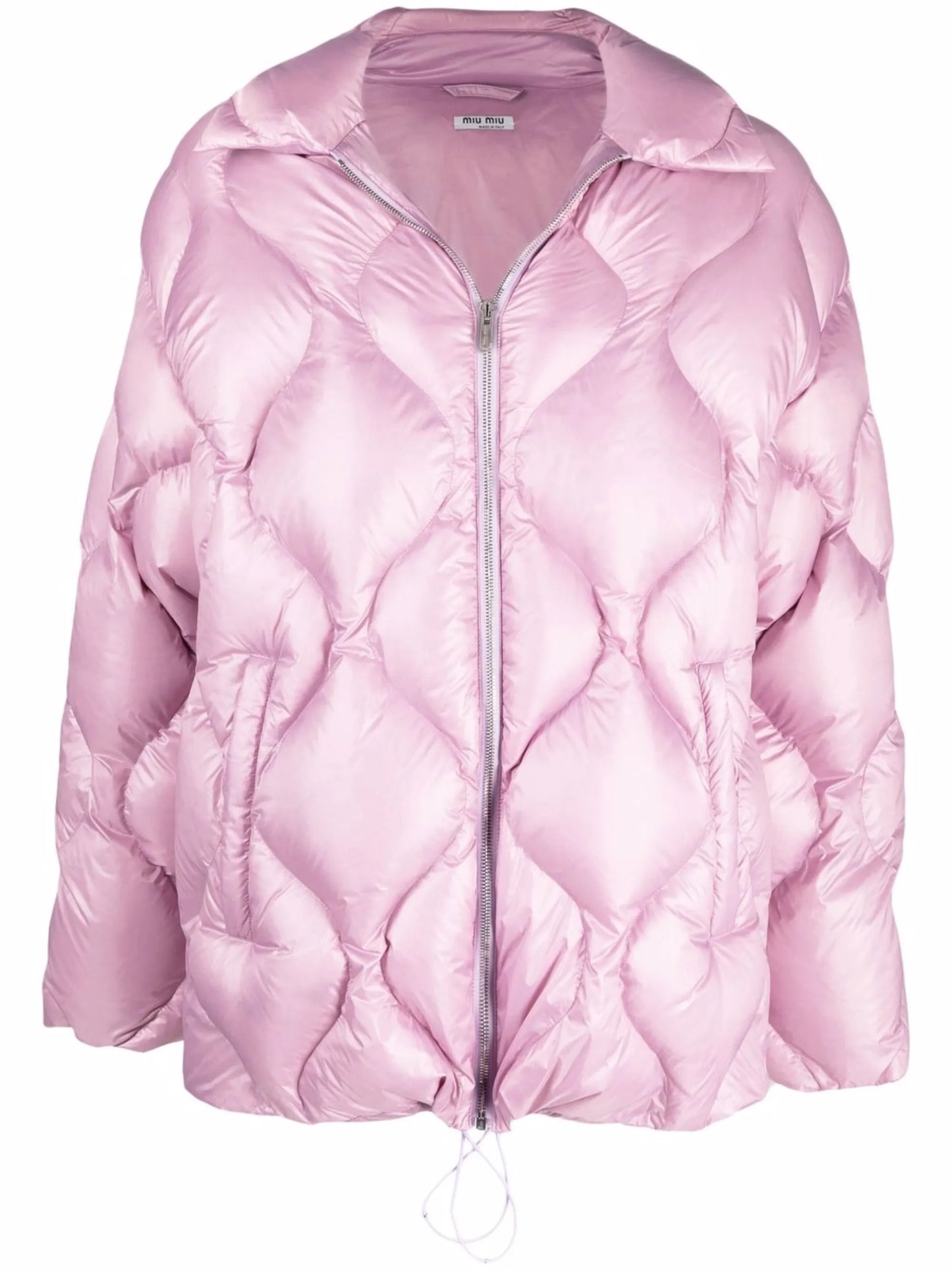 zip-fastening padded jacket