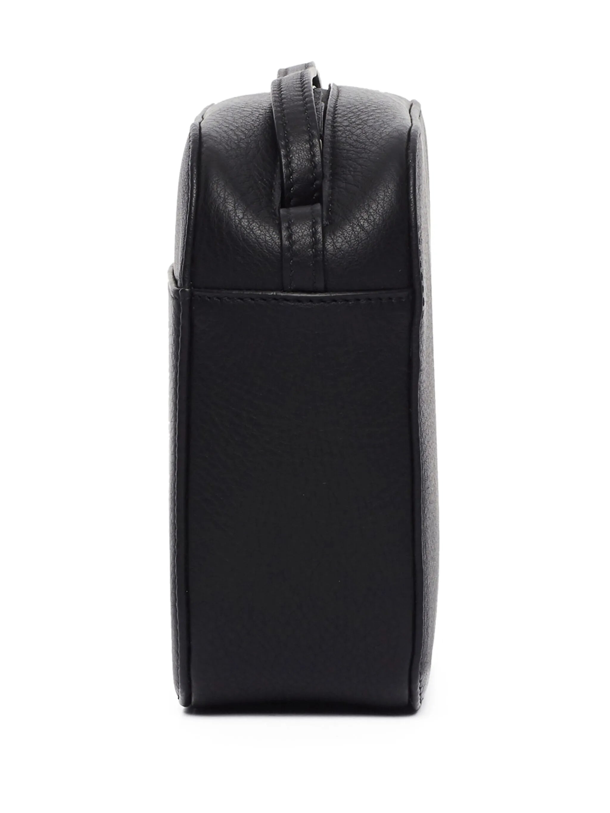 logo-print leather camera bag