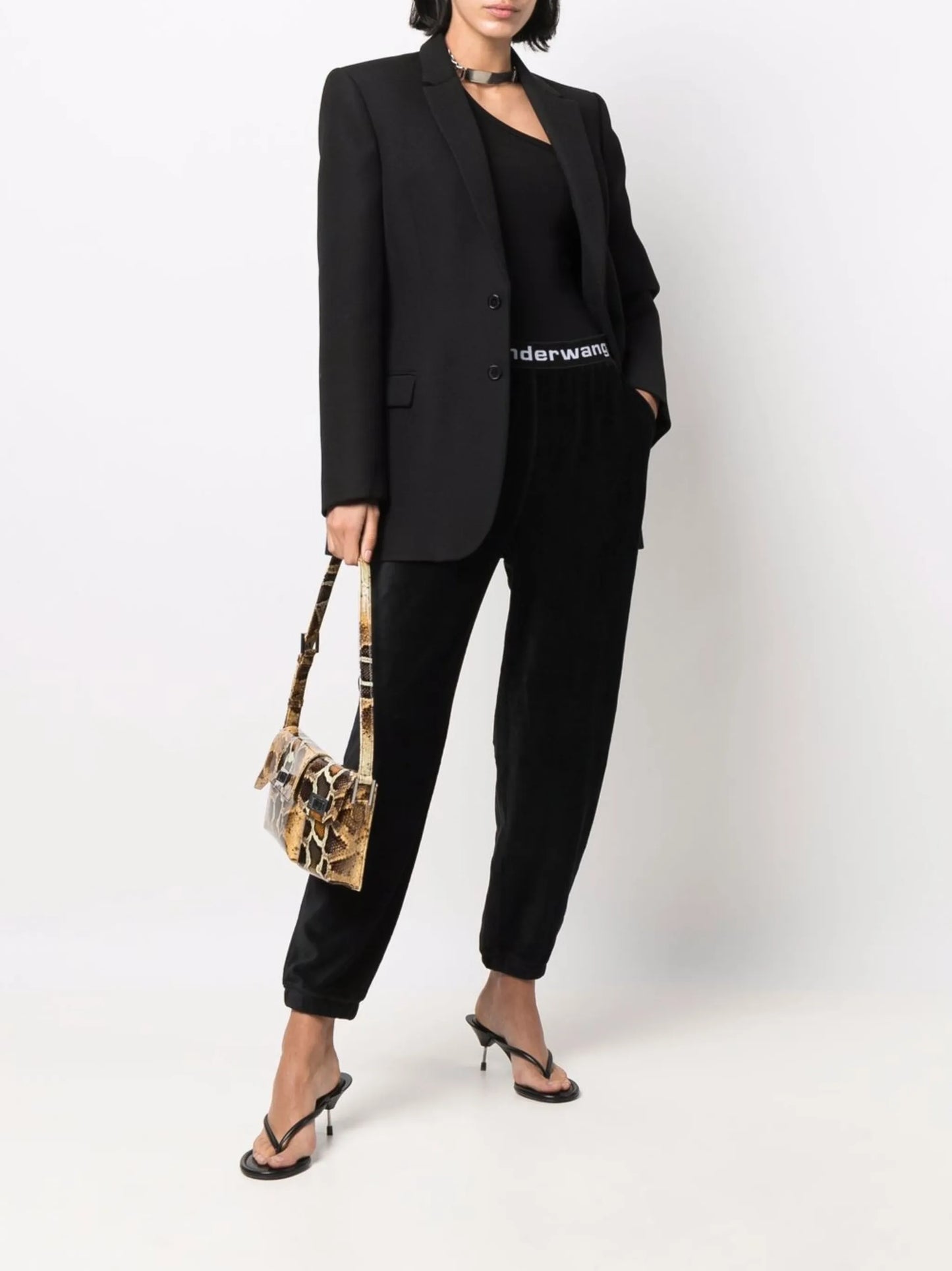 logo-waistband track pants