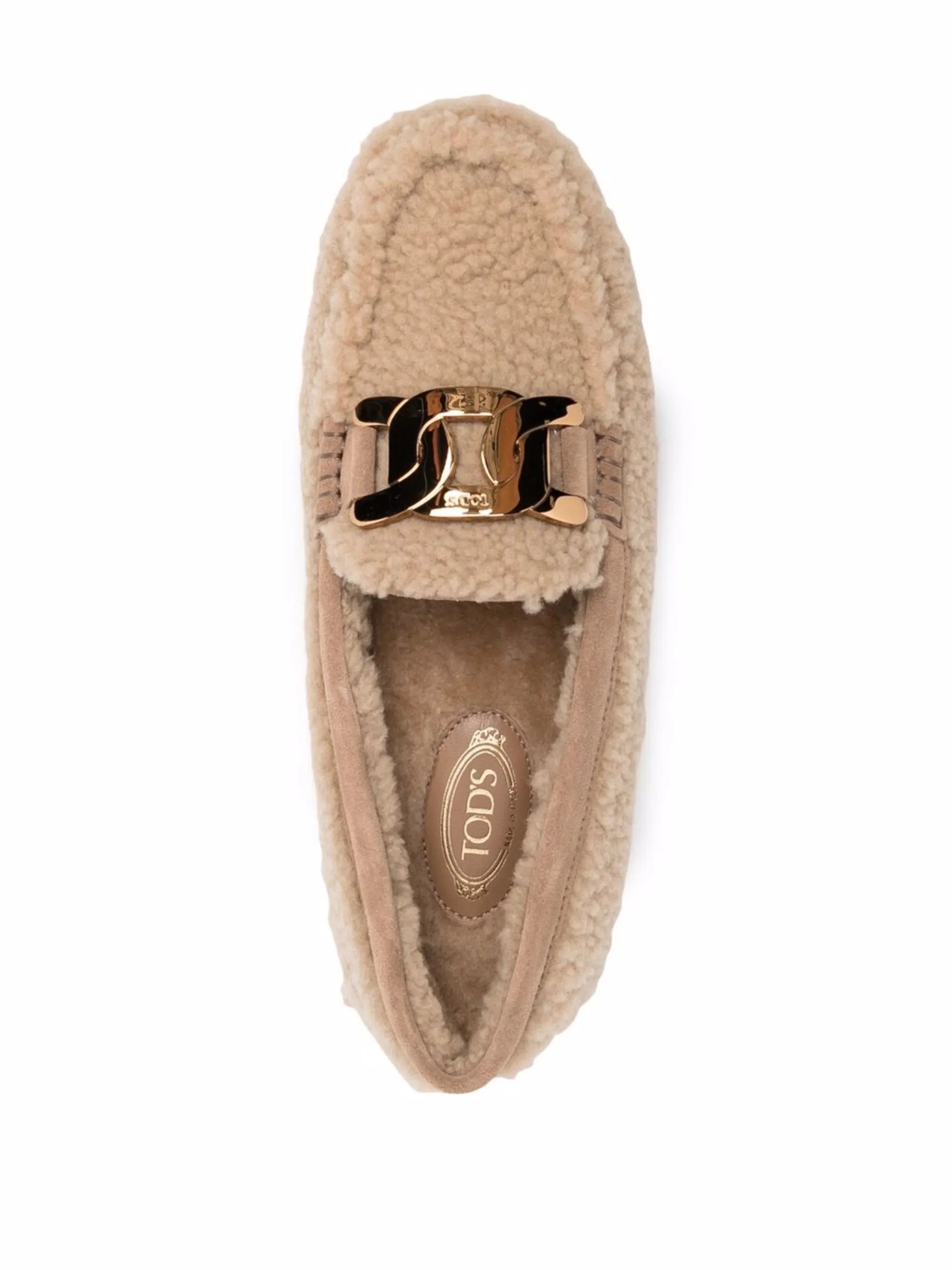 shearling-design loafers