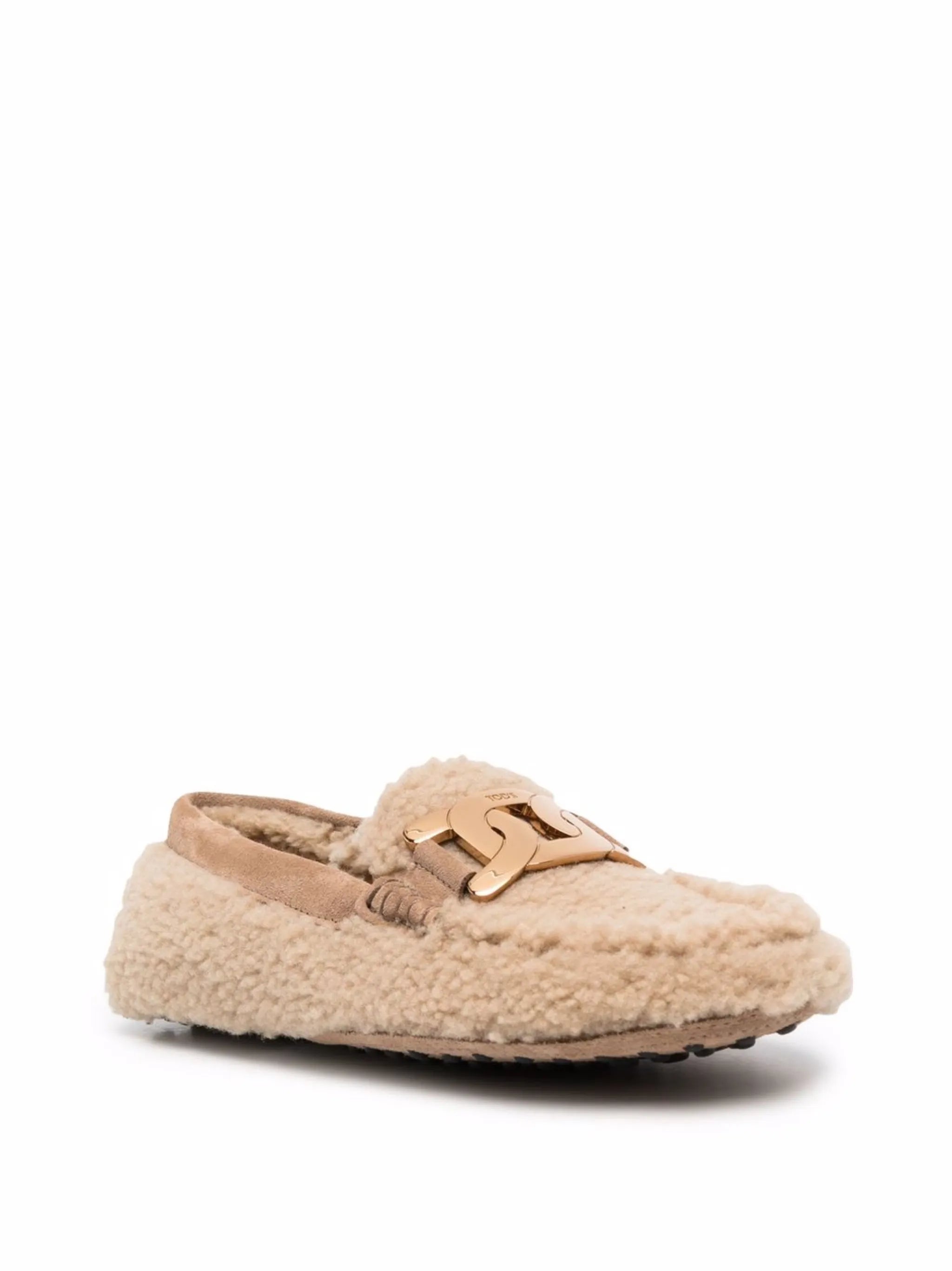 shearling-design loafers