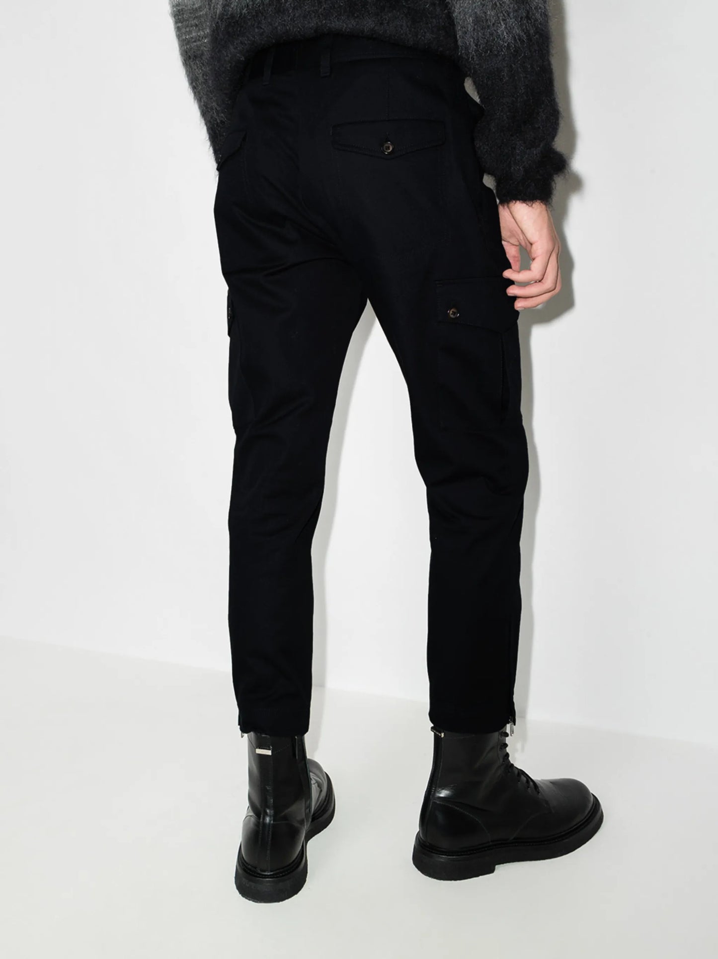 slim-fit tailored trousers