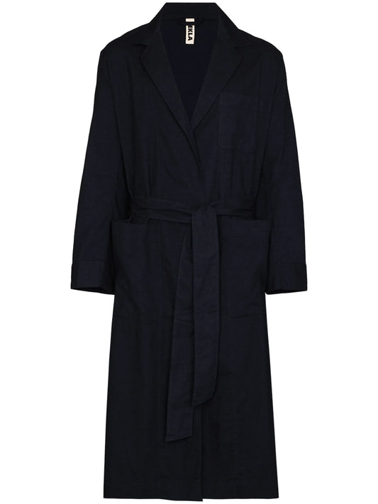 flannel belted bathrobe