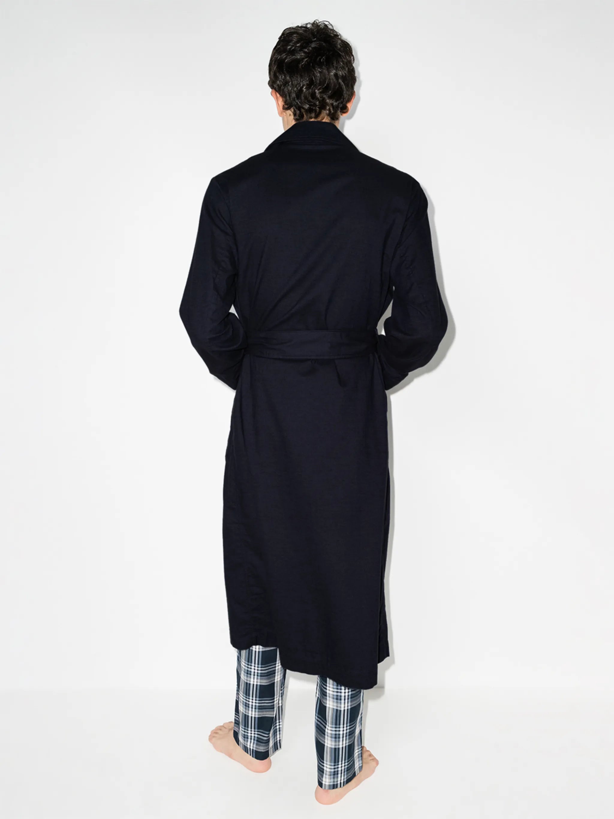 flannel belted bathrobe