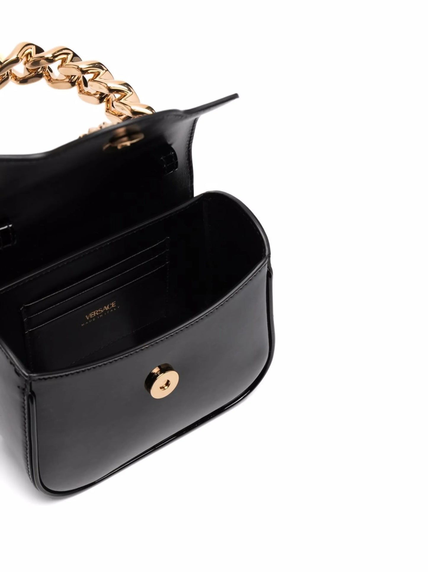 La Medusa patent mini bag
