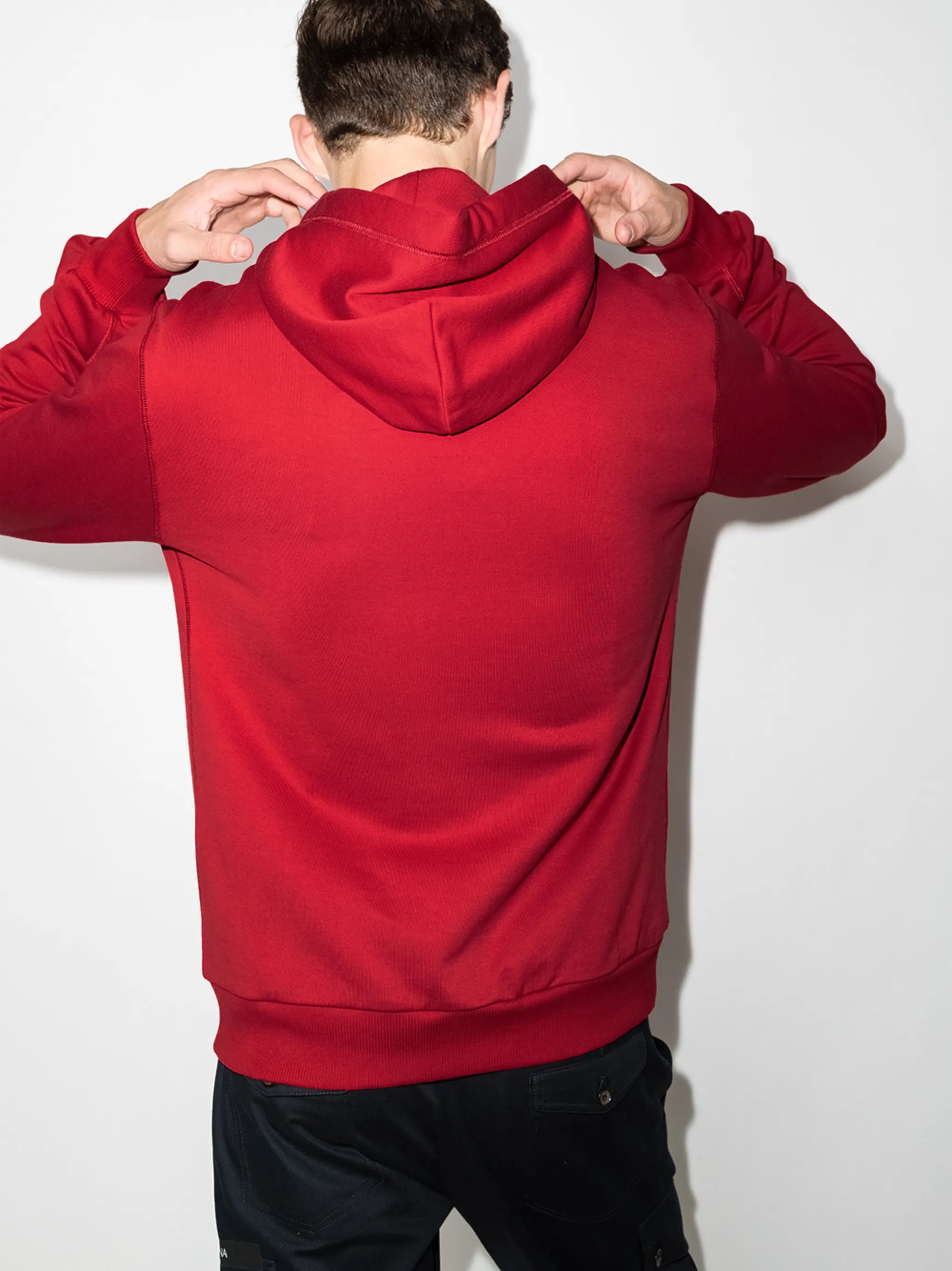 logo-patch zipped hoodie