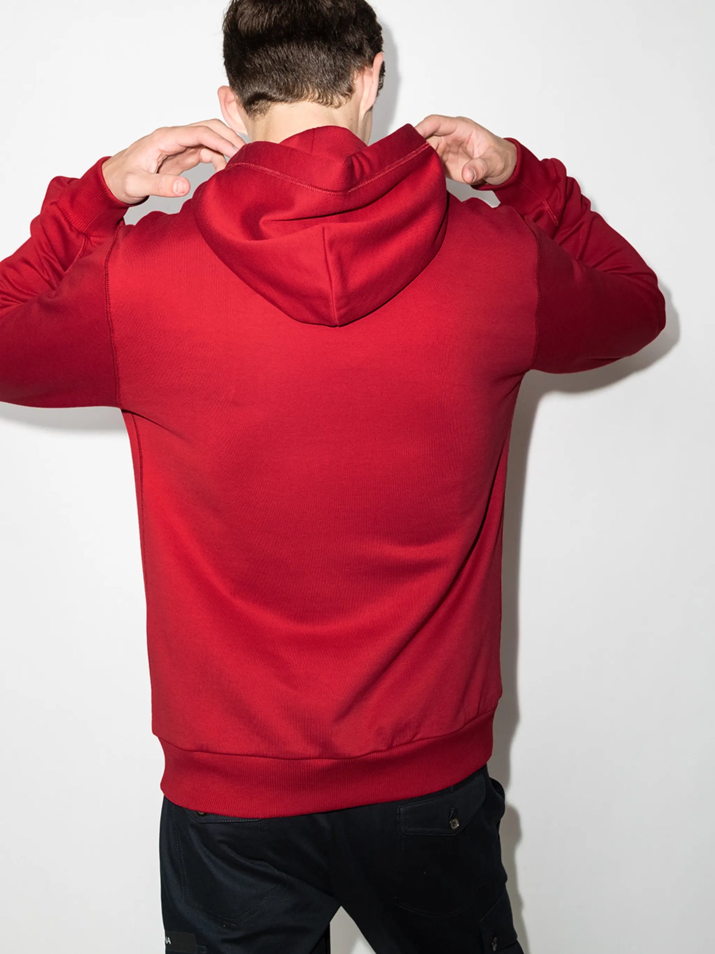 logo-patch zipped hoodie