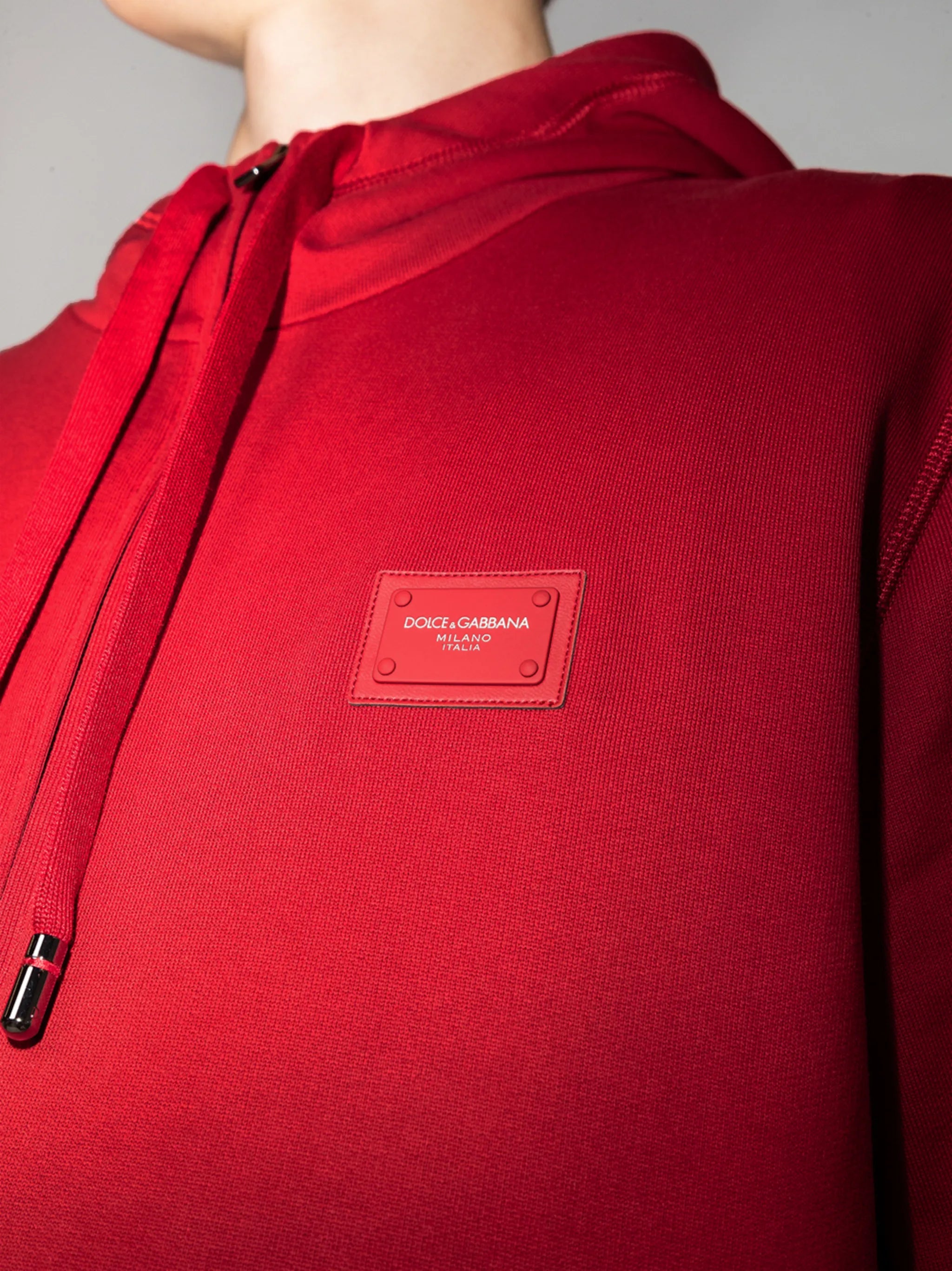 logo-patch zipped hoodie