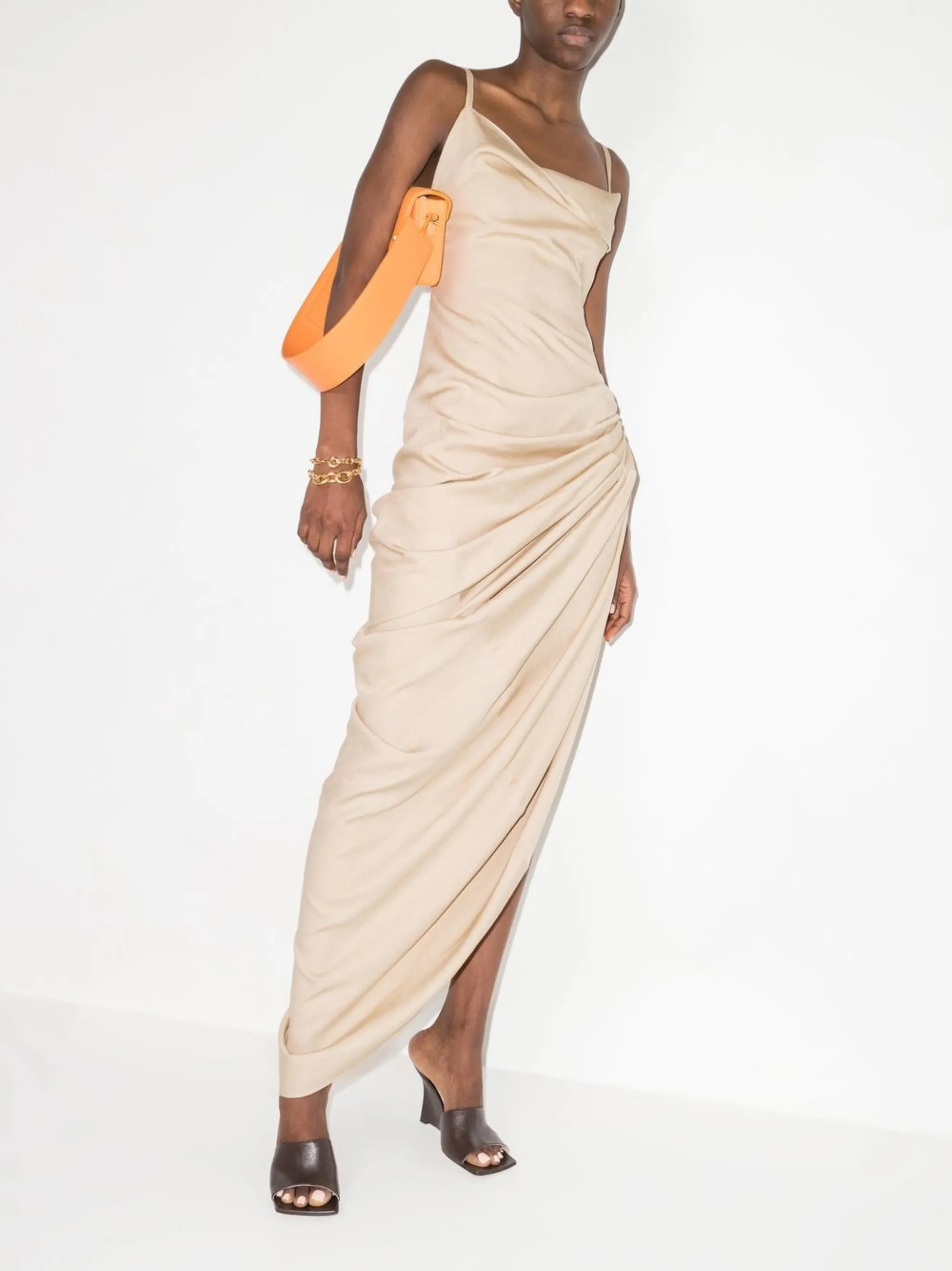 Saudade draped maxi dress