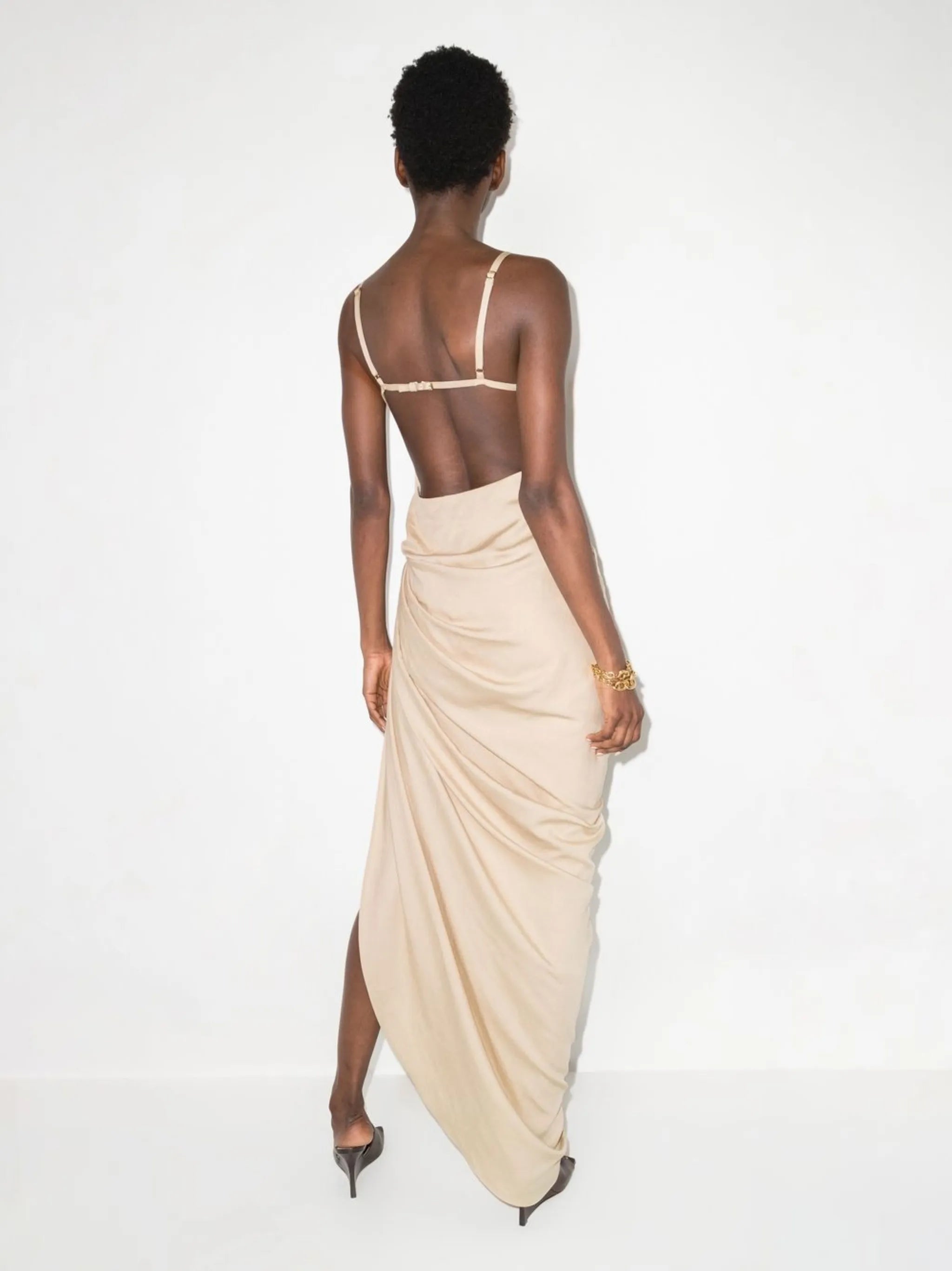 Saudade draped maxi dress