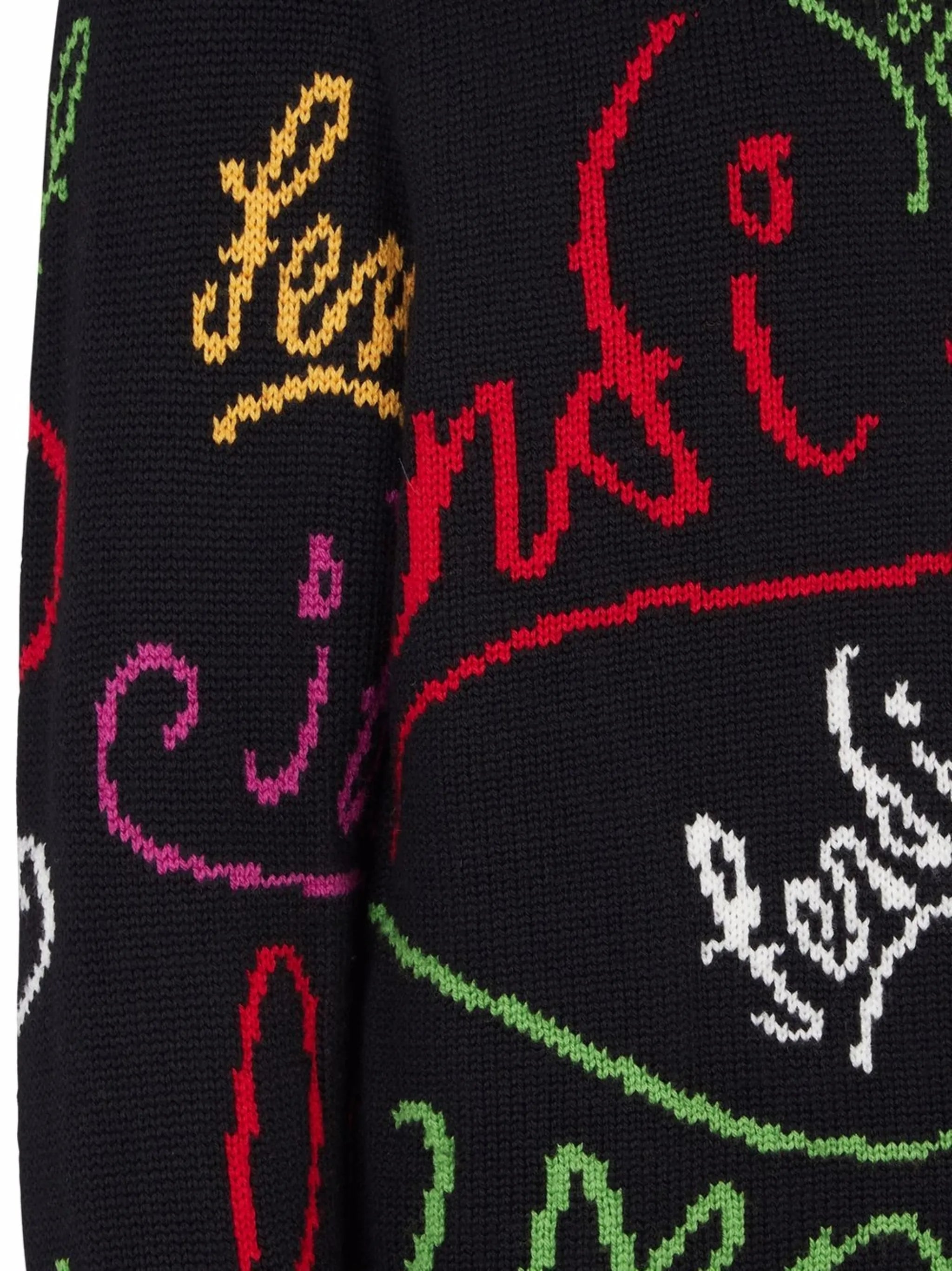 intarsia-logo jumper