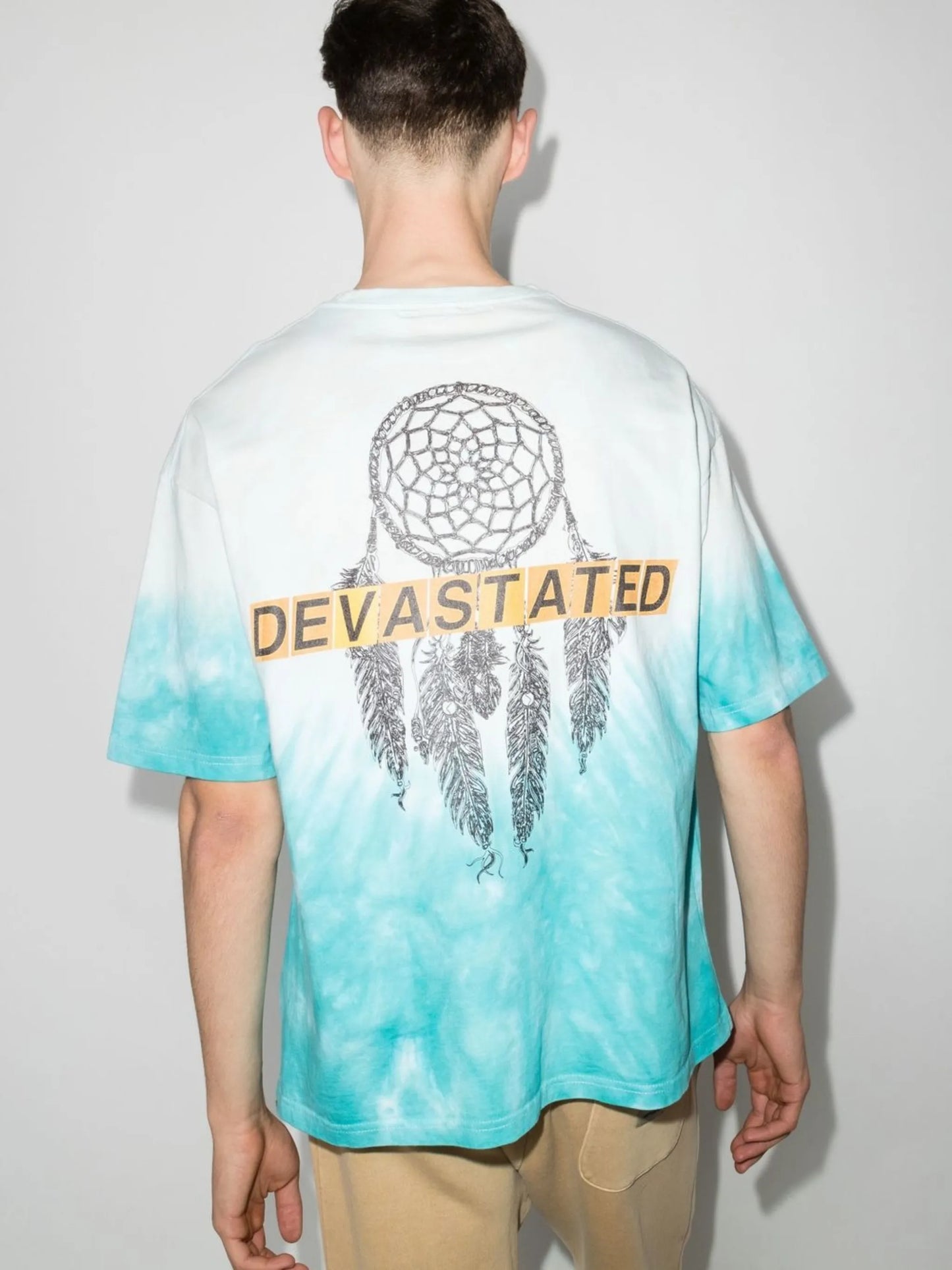 hand-dyed graphic-print T-shirt