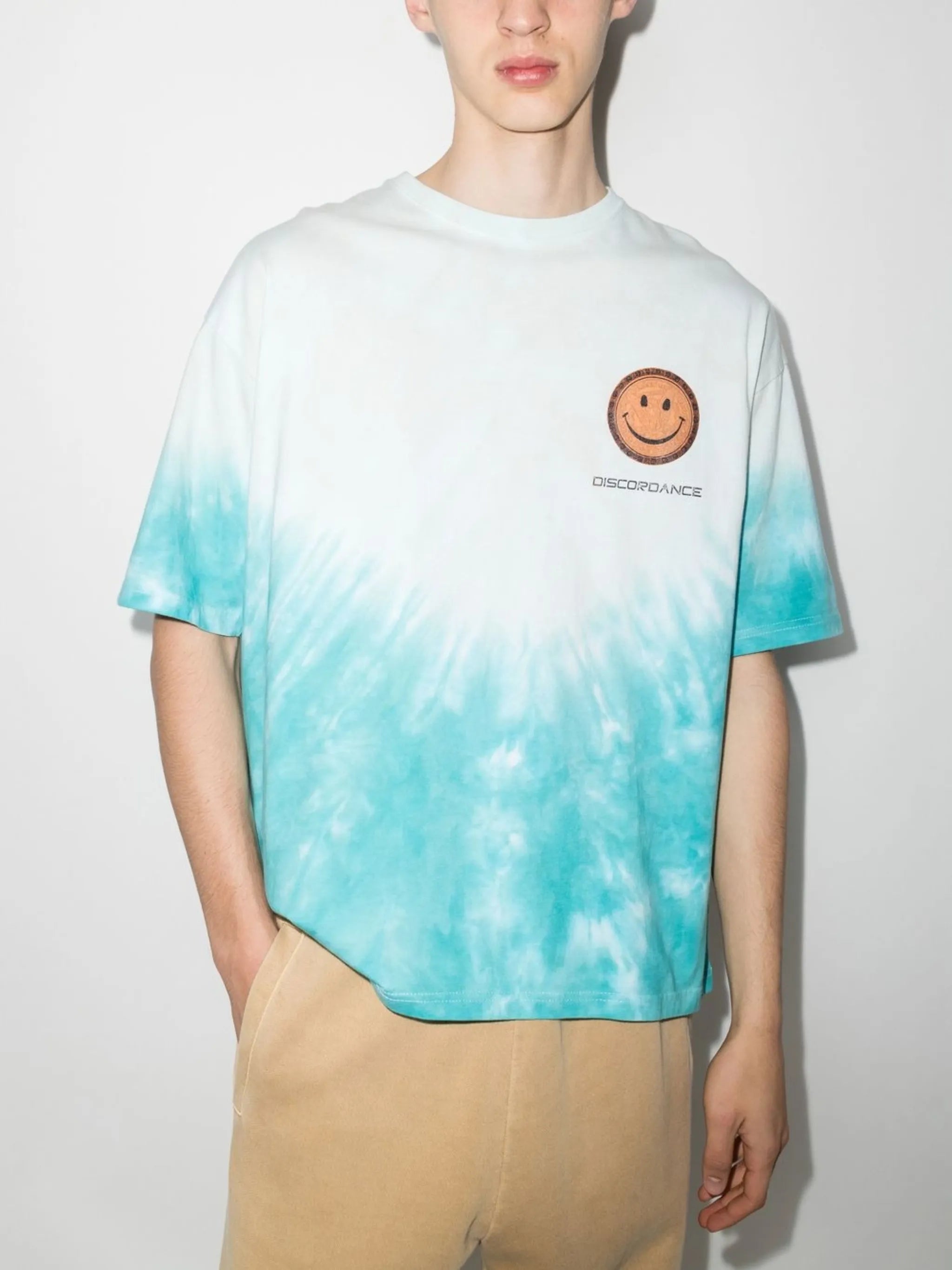 hand-dyed graphic-print T-shirt